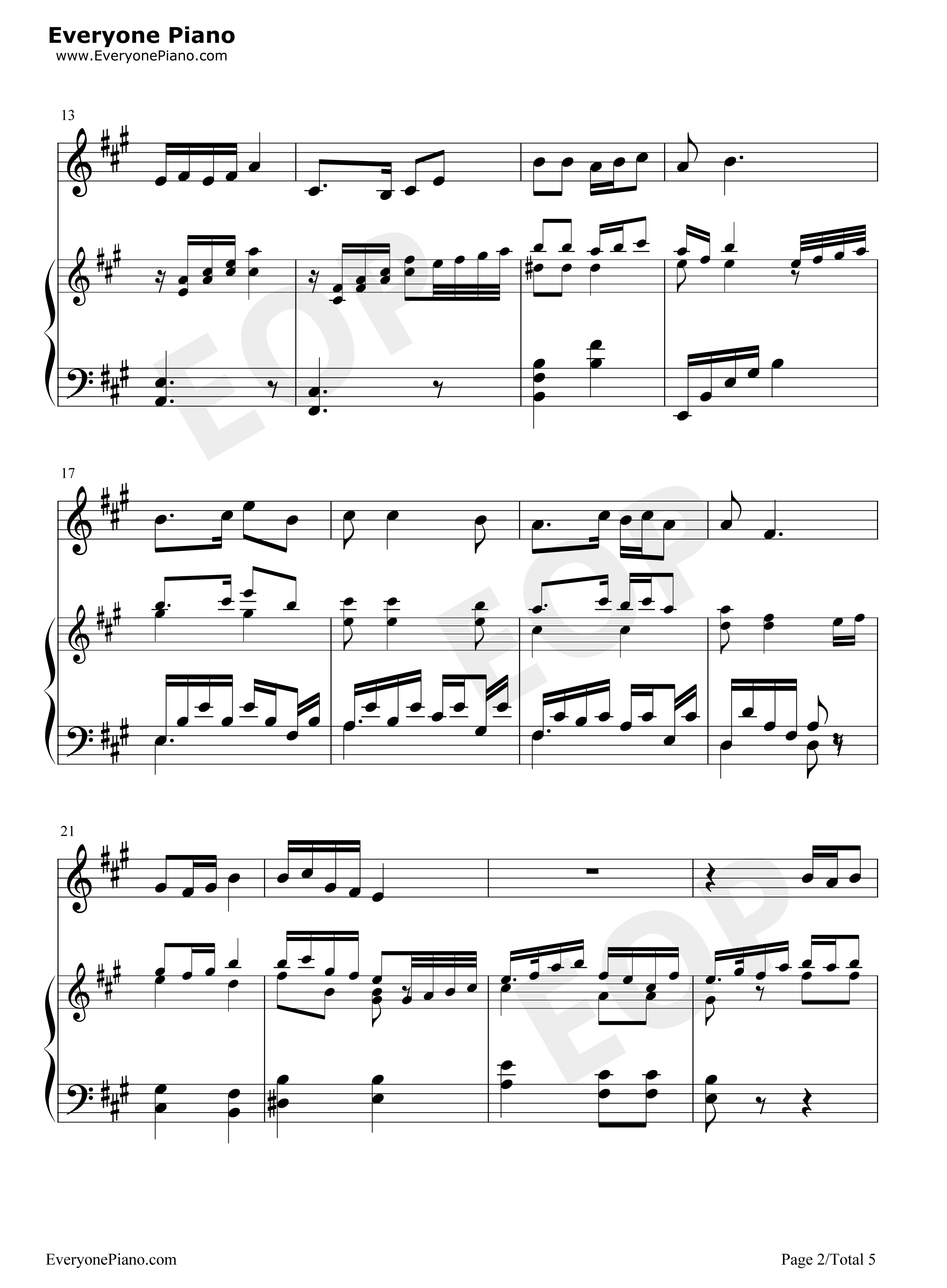 梨花颂钢琴谱_杨乃林