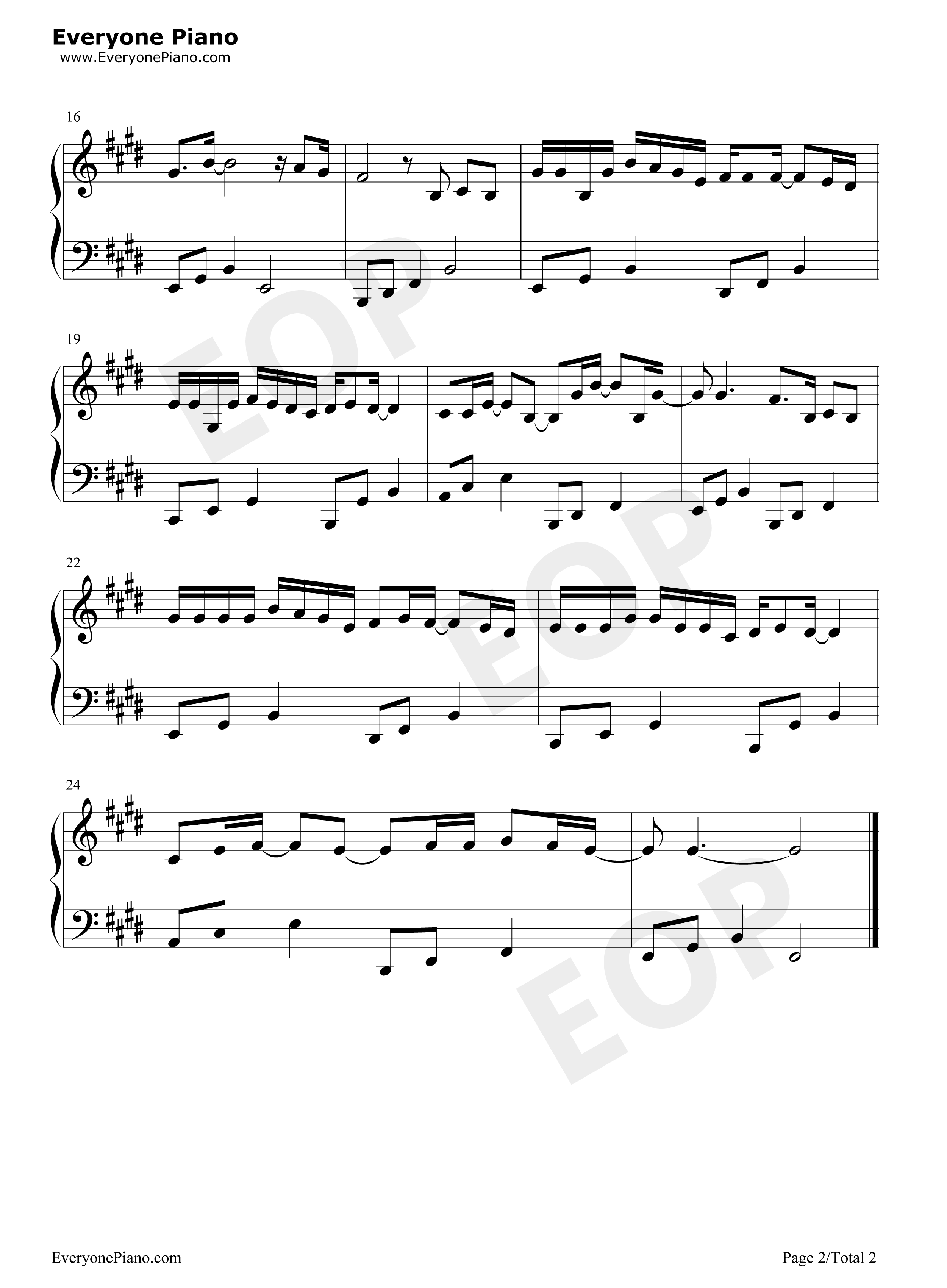 世间美好与你环环相扣钢琴谱_柏松