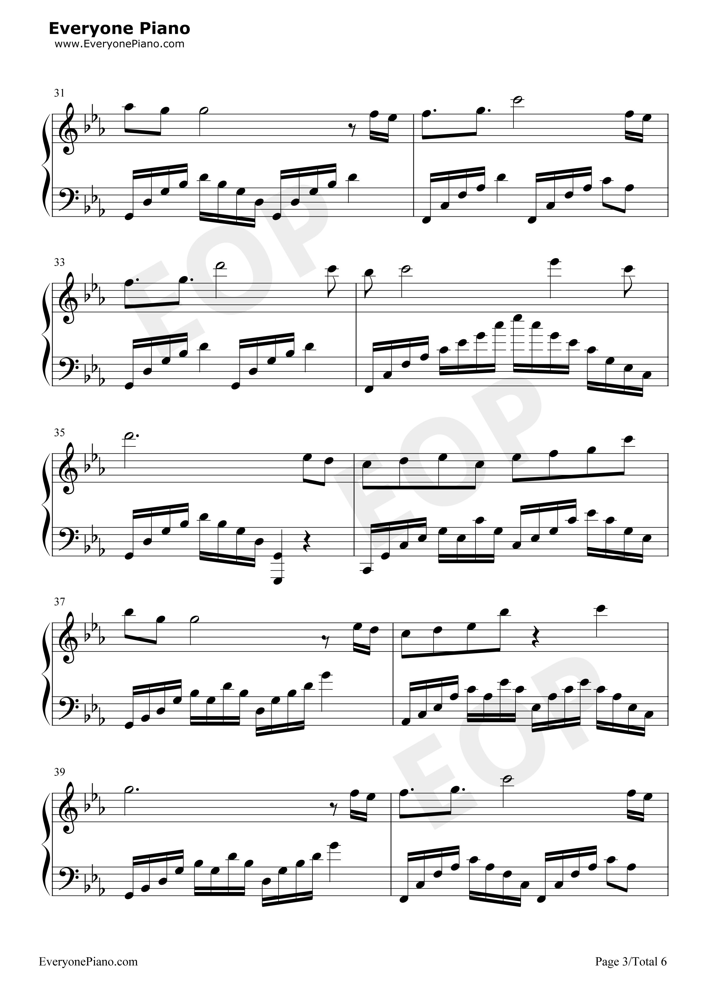 荒城渡钢琴谱_周深