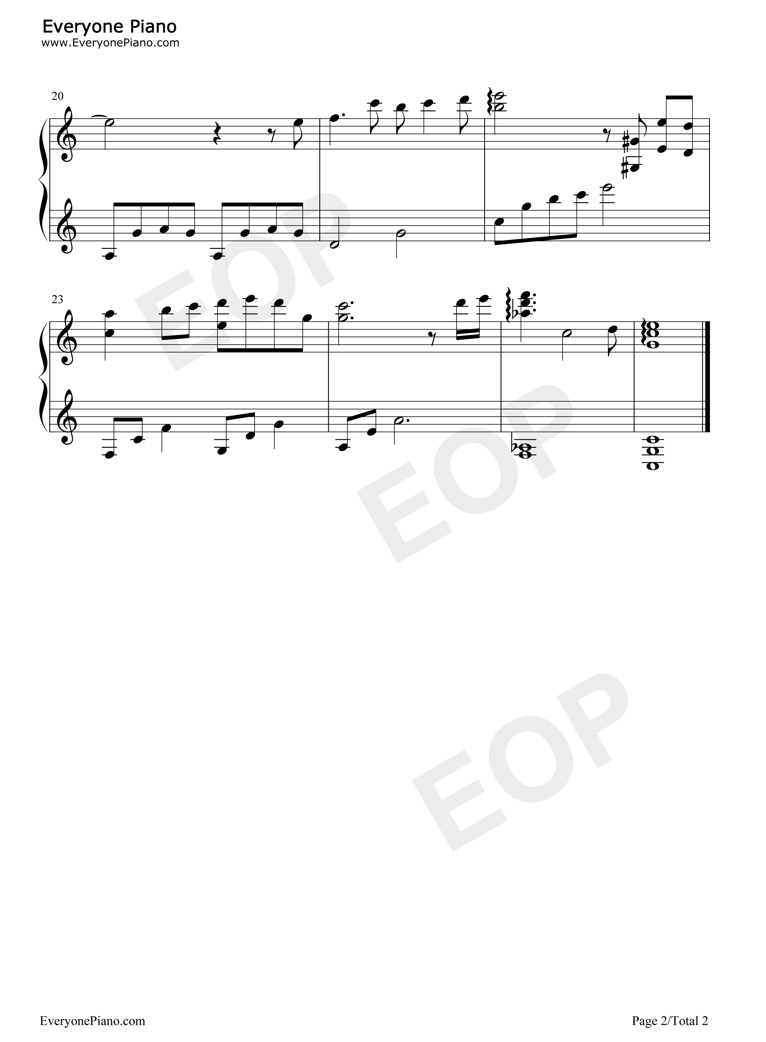 无言的对白钢琴谱_南征北战NZBZ