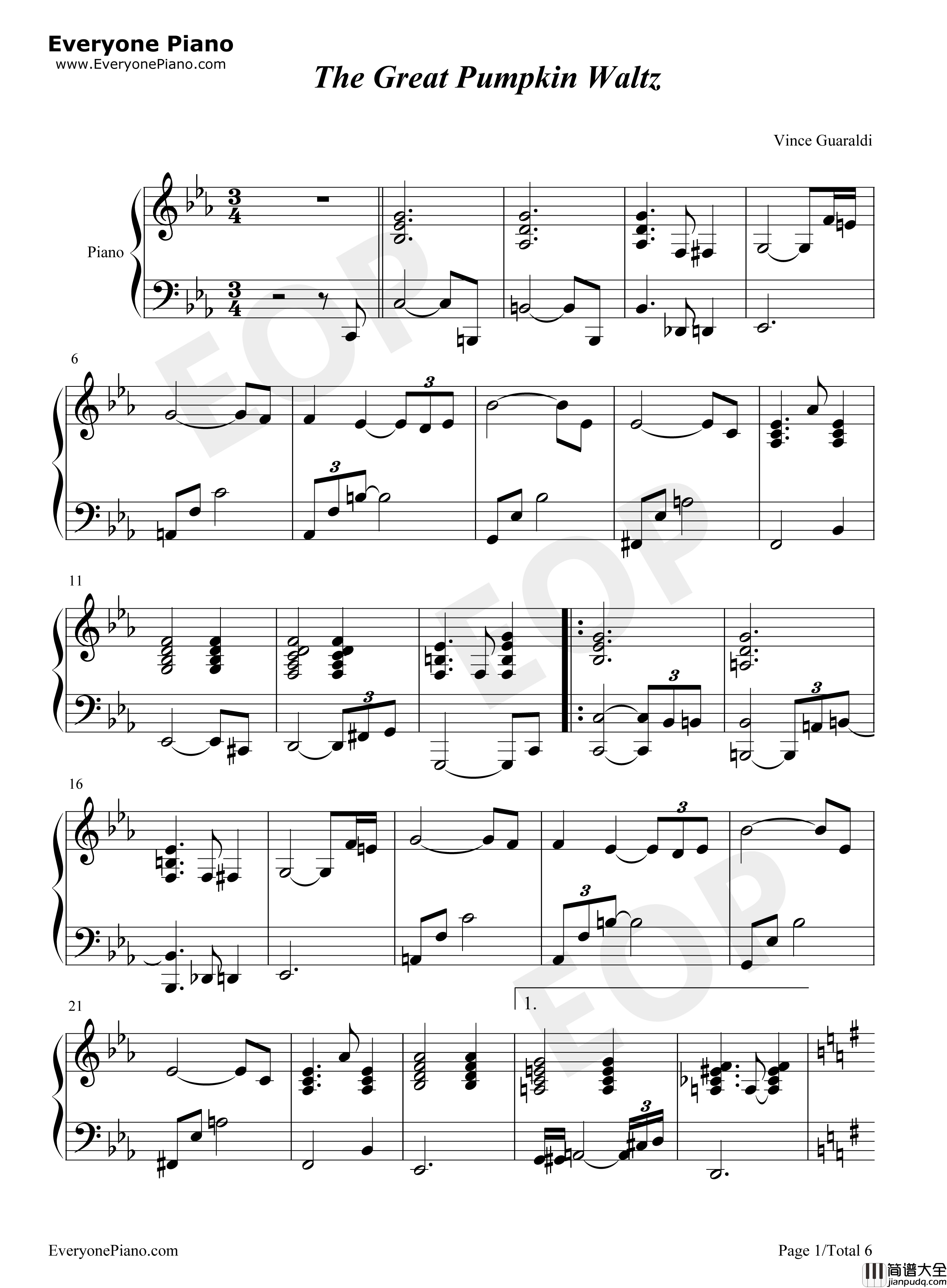 Great_Pumpkin_Waltz钢琴谱_Vince_Guaraldi