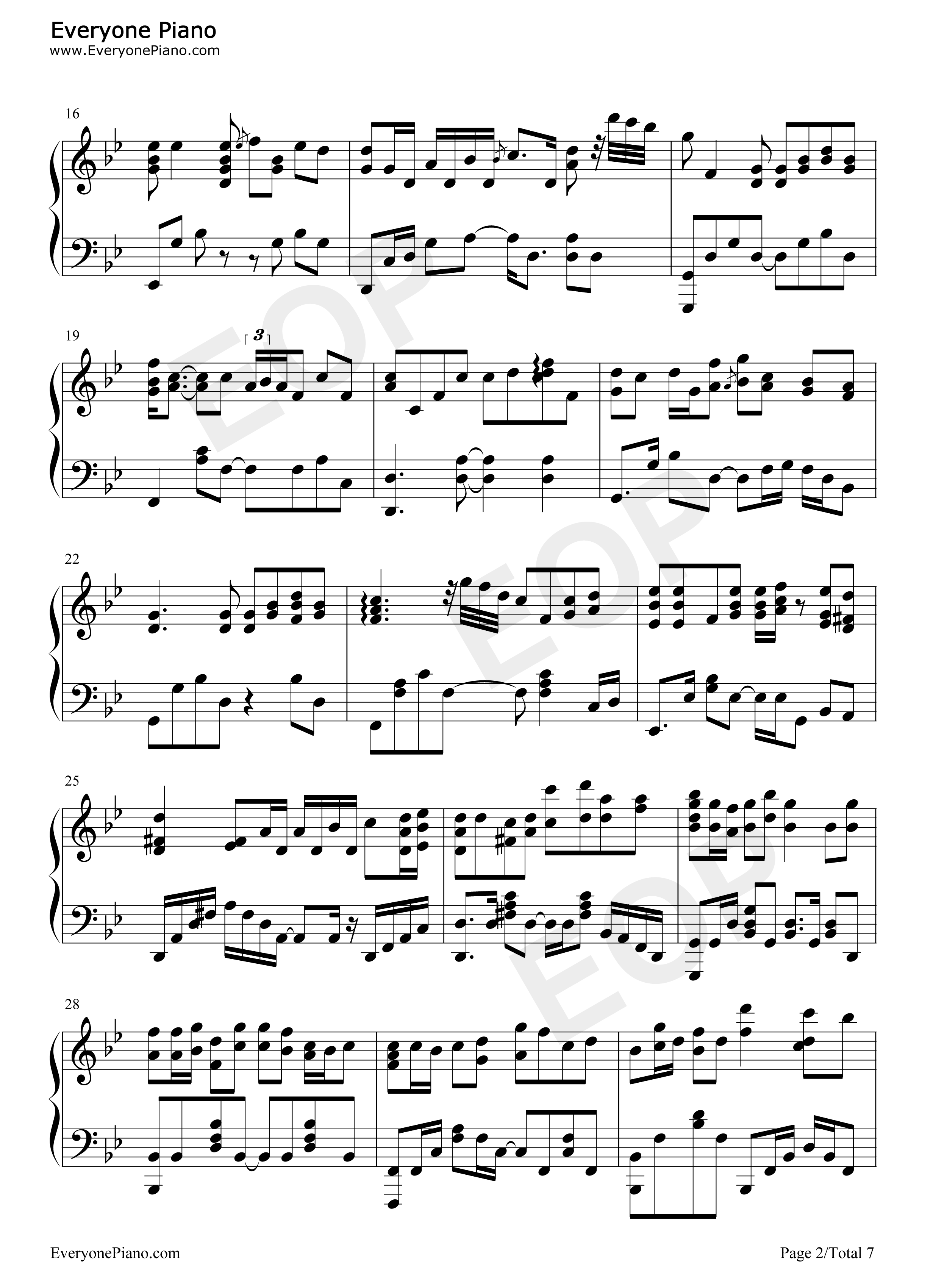 一生与你擦肩而过钢琴谱_阿悠悠