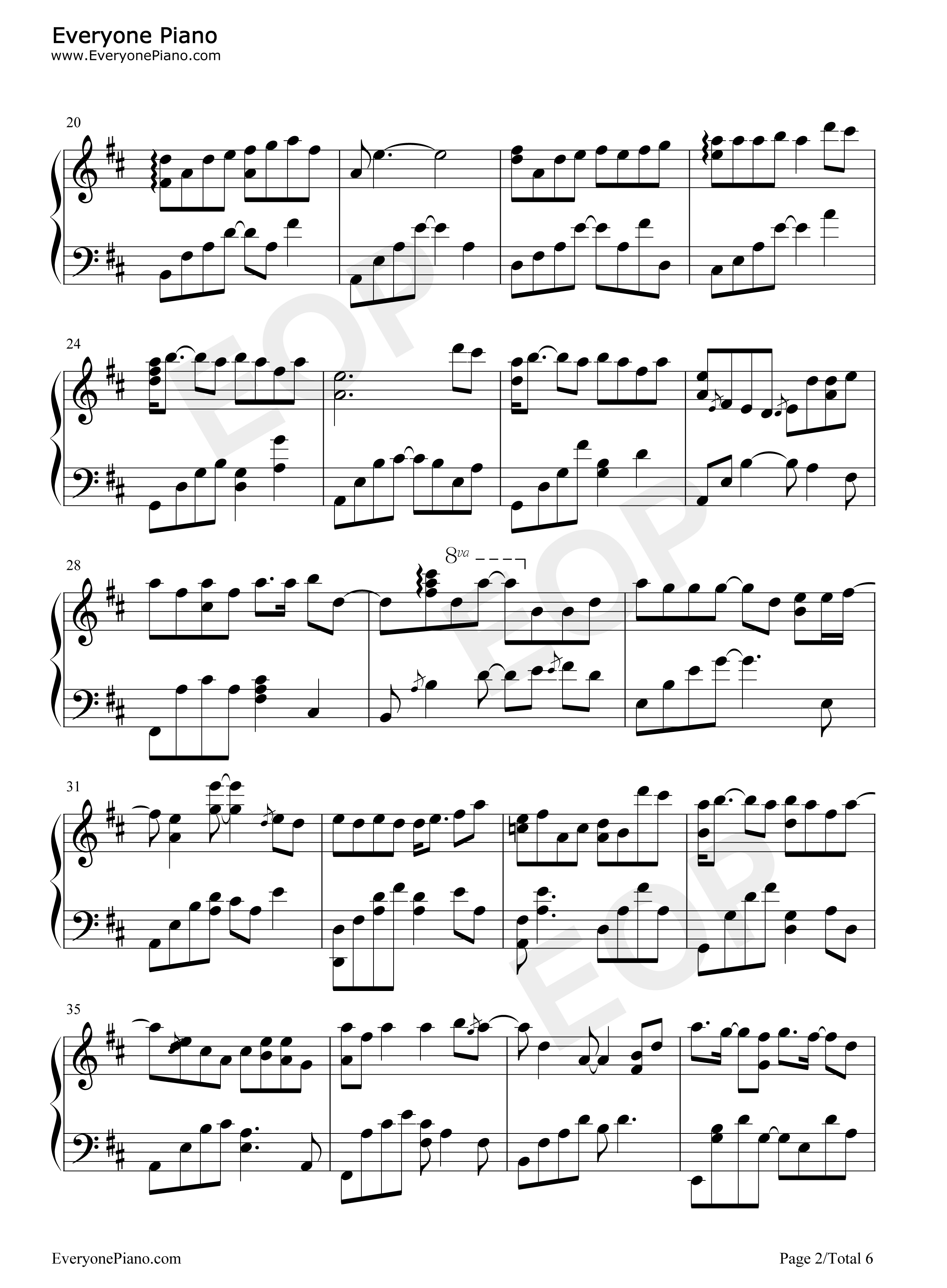 这一生关于你的风景钢琴谱_枯木逢春