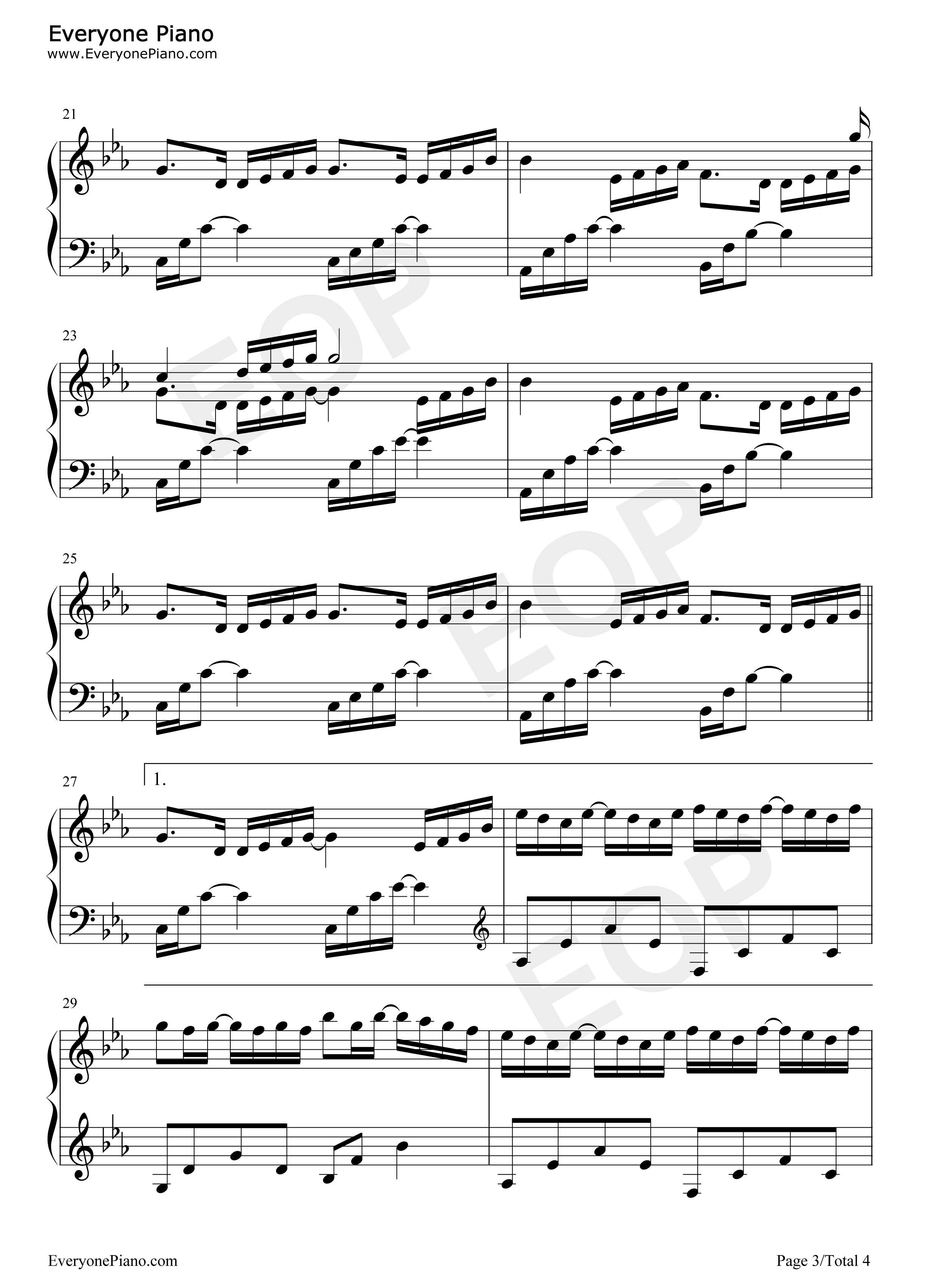 失去才懂钢琴谱_欧阳朵