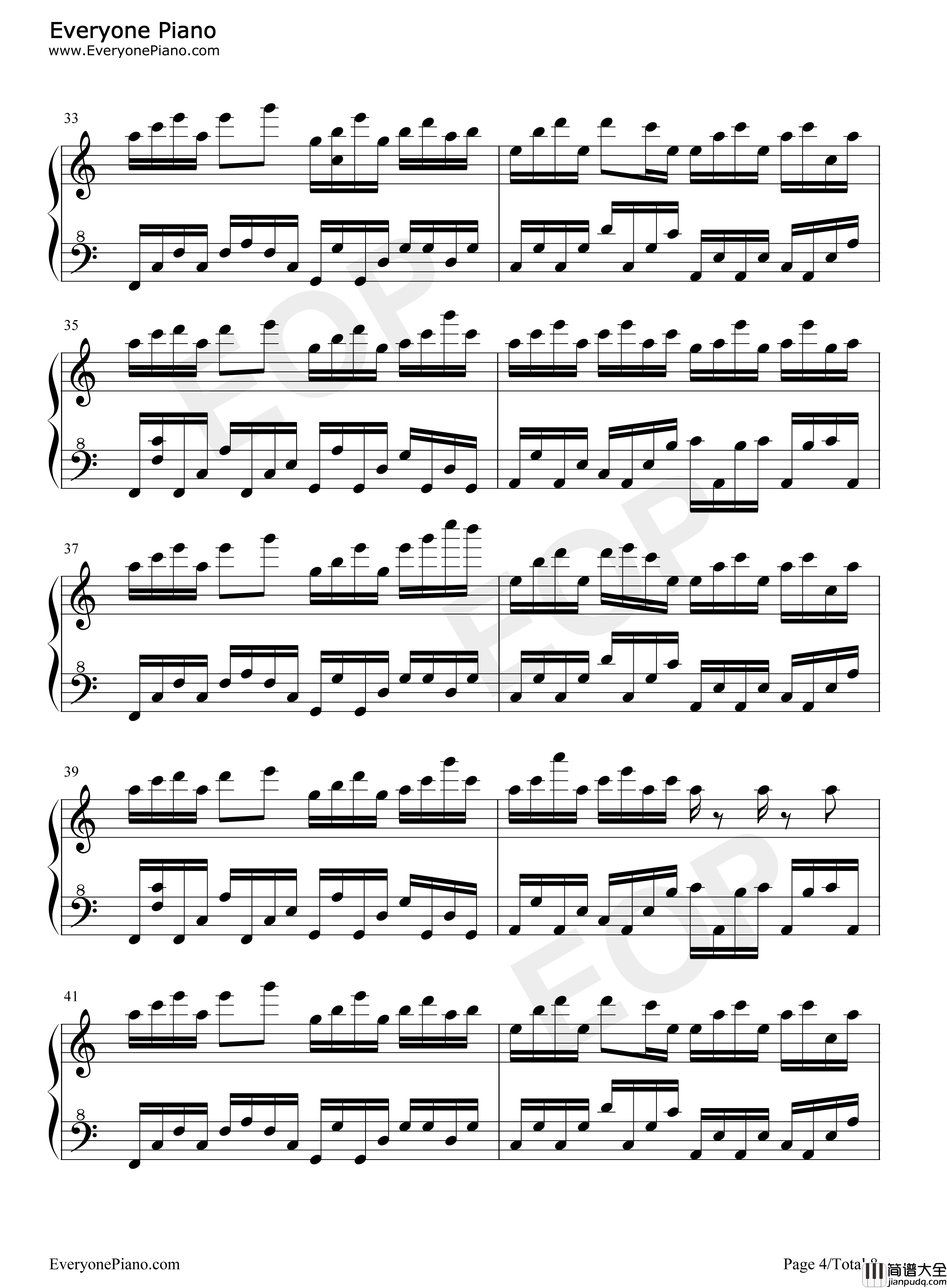 春念钢琴谱_夏小舟