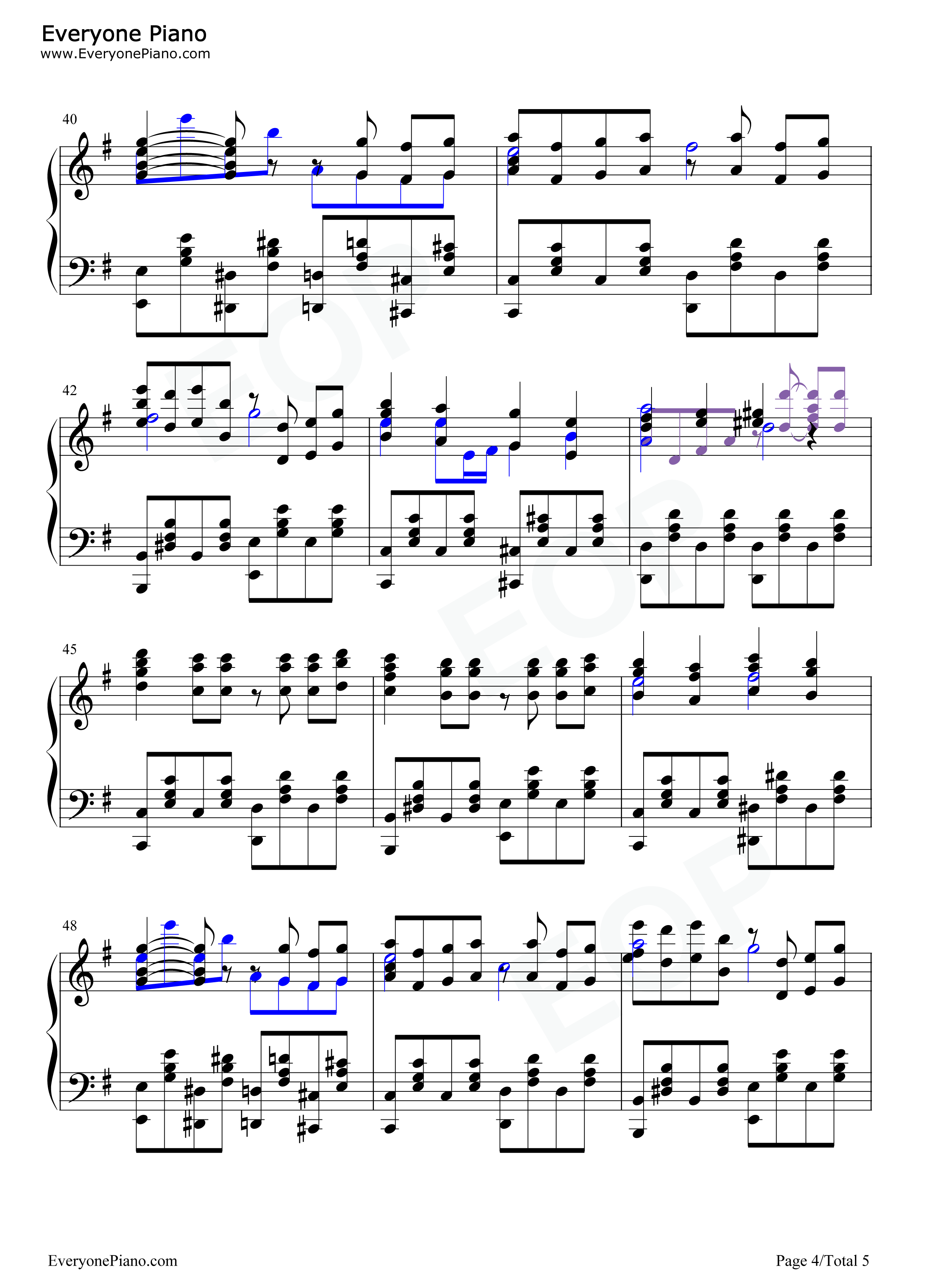 ファールプレーにくらり钢琴谱_分岛花音