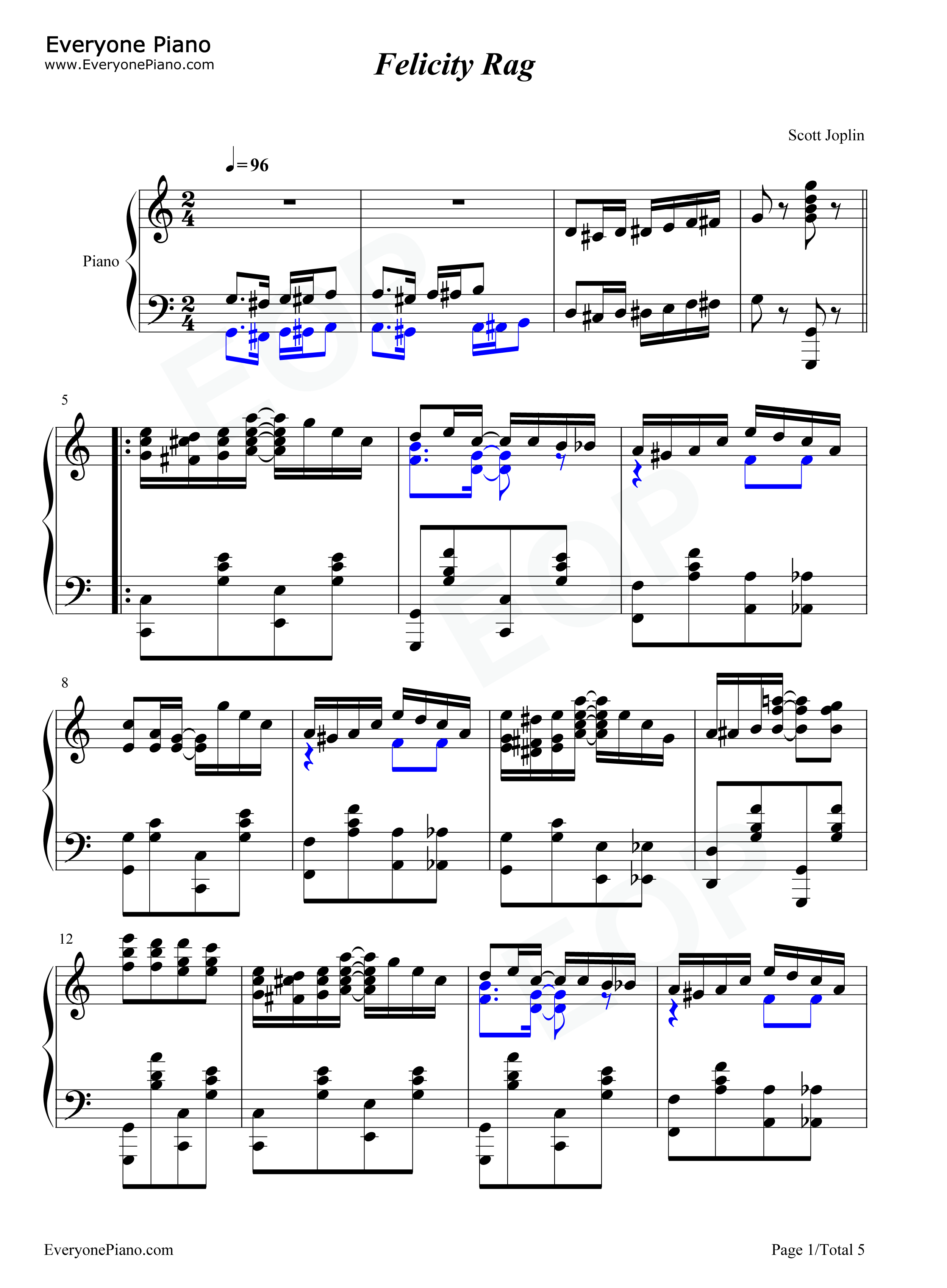 Felicity_Rag钢琴谱_Scott_Joplin