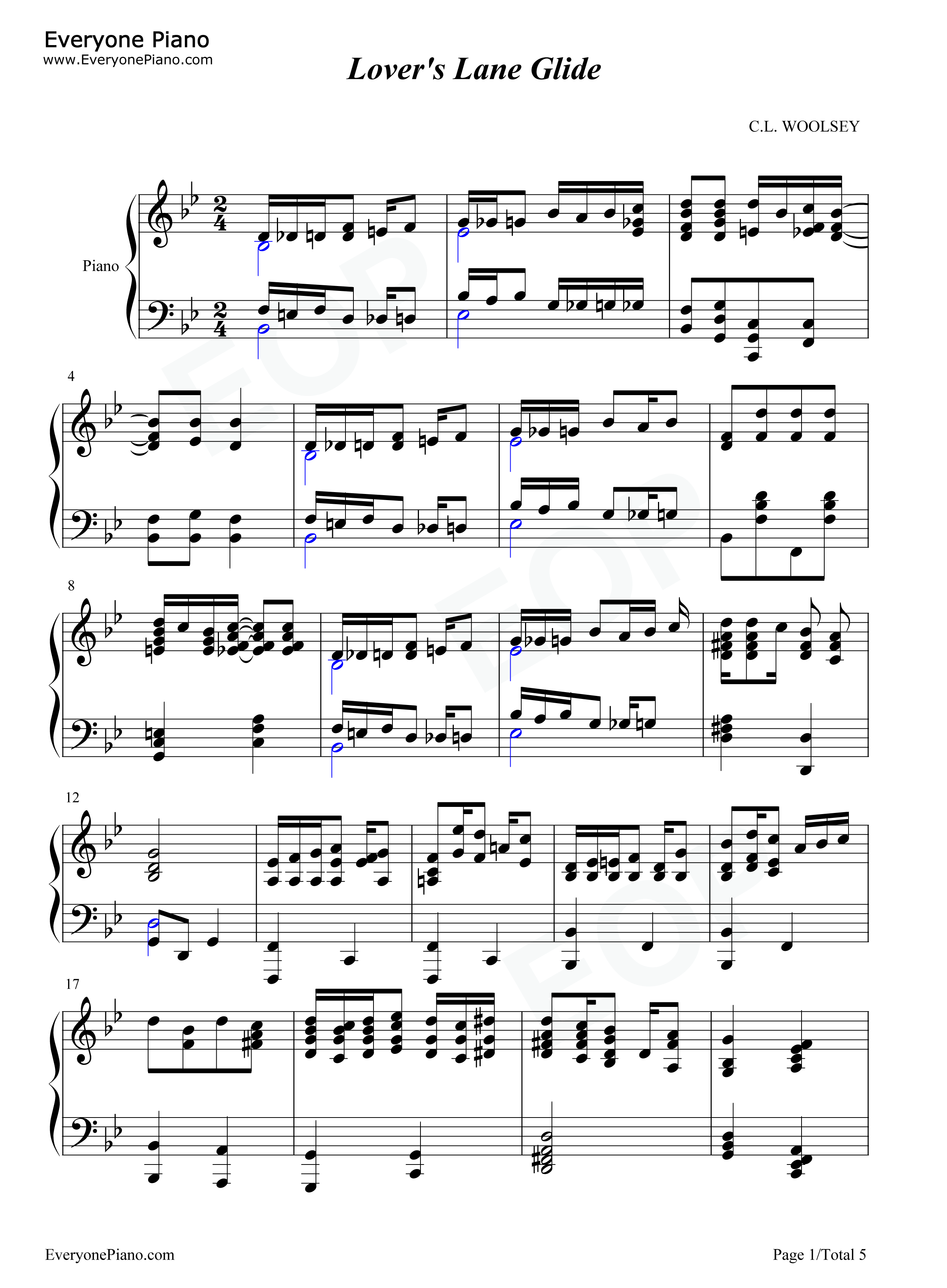 Lovers_Lane_Glide钢琴谱_Calvin_Woolsey