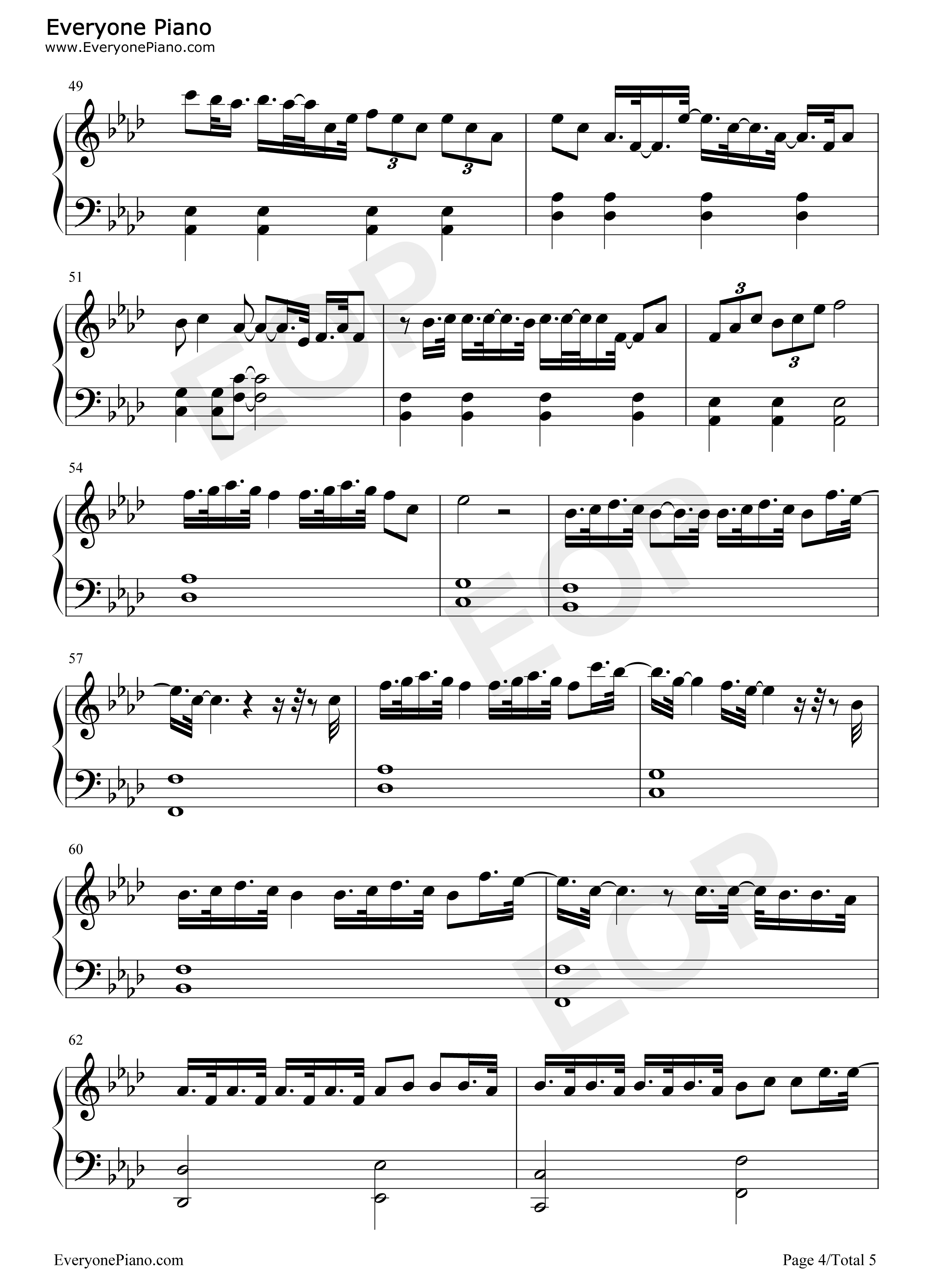 复杂钢琴谱_张大仙