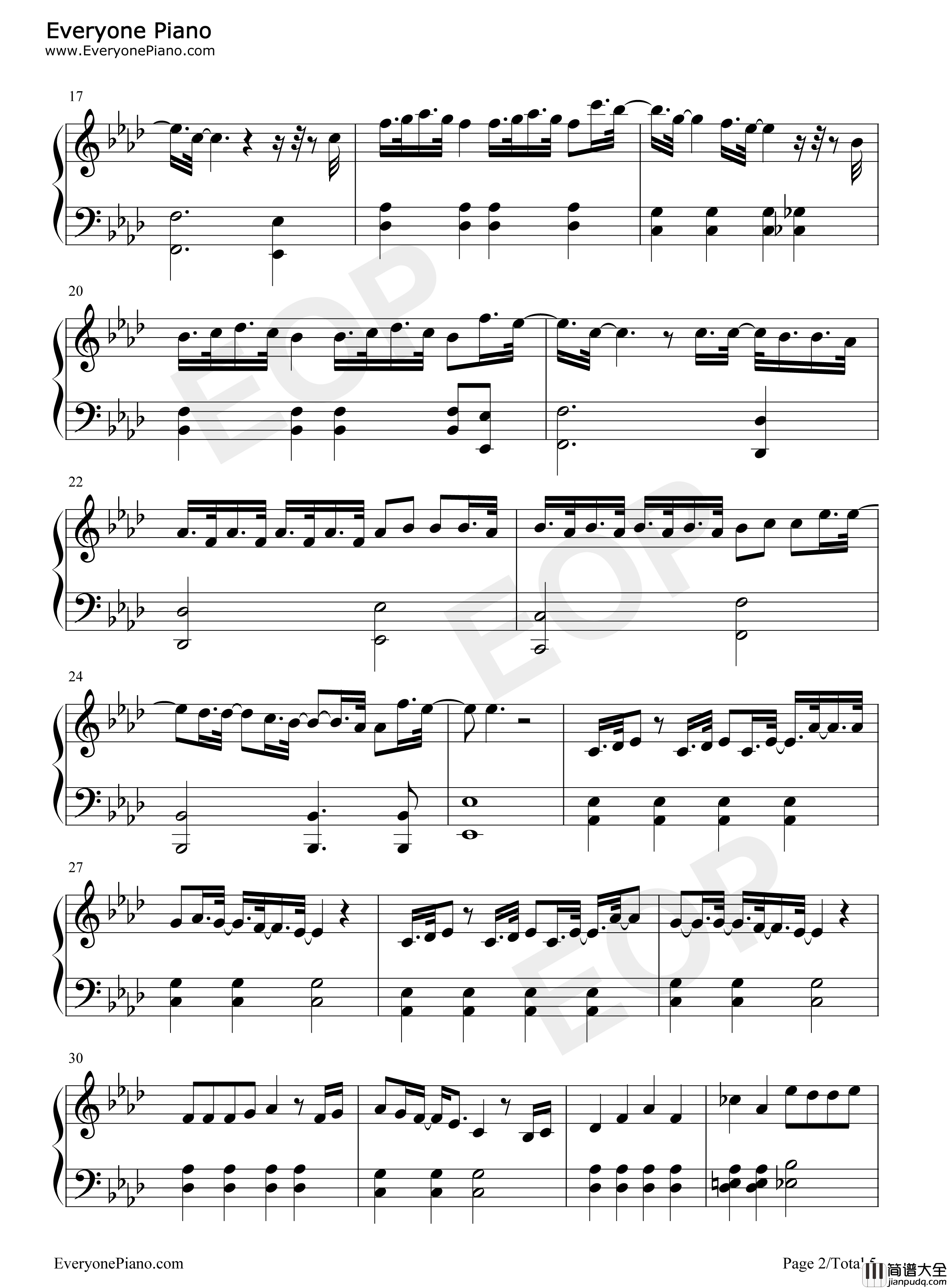 复杂钢琴谱_张大仙