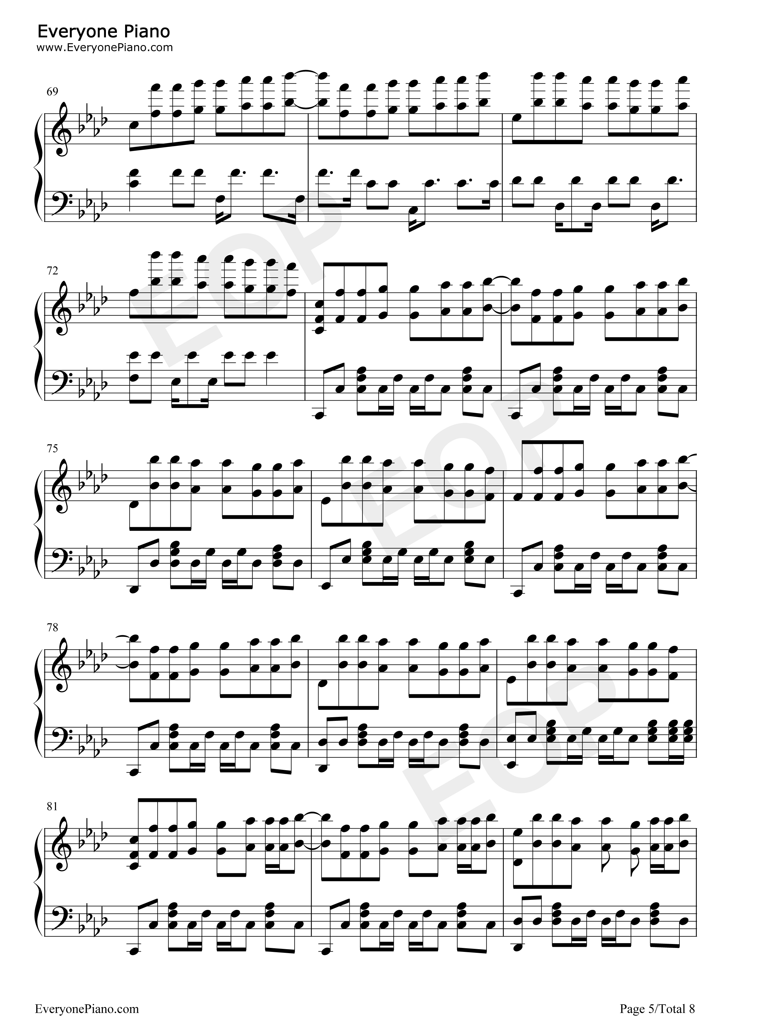 Time_Back钢琴谱_Bad_Style