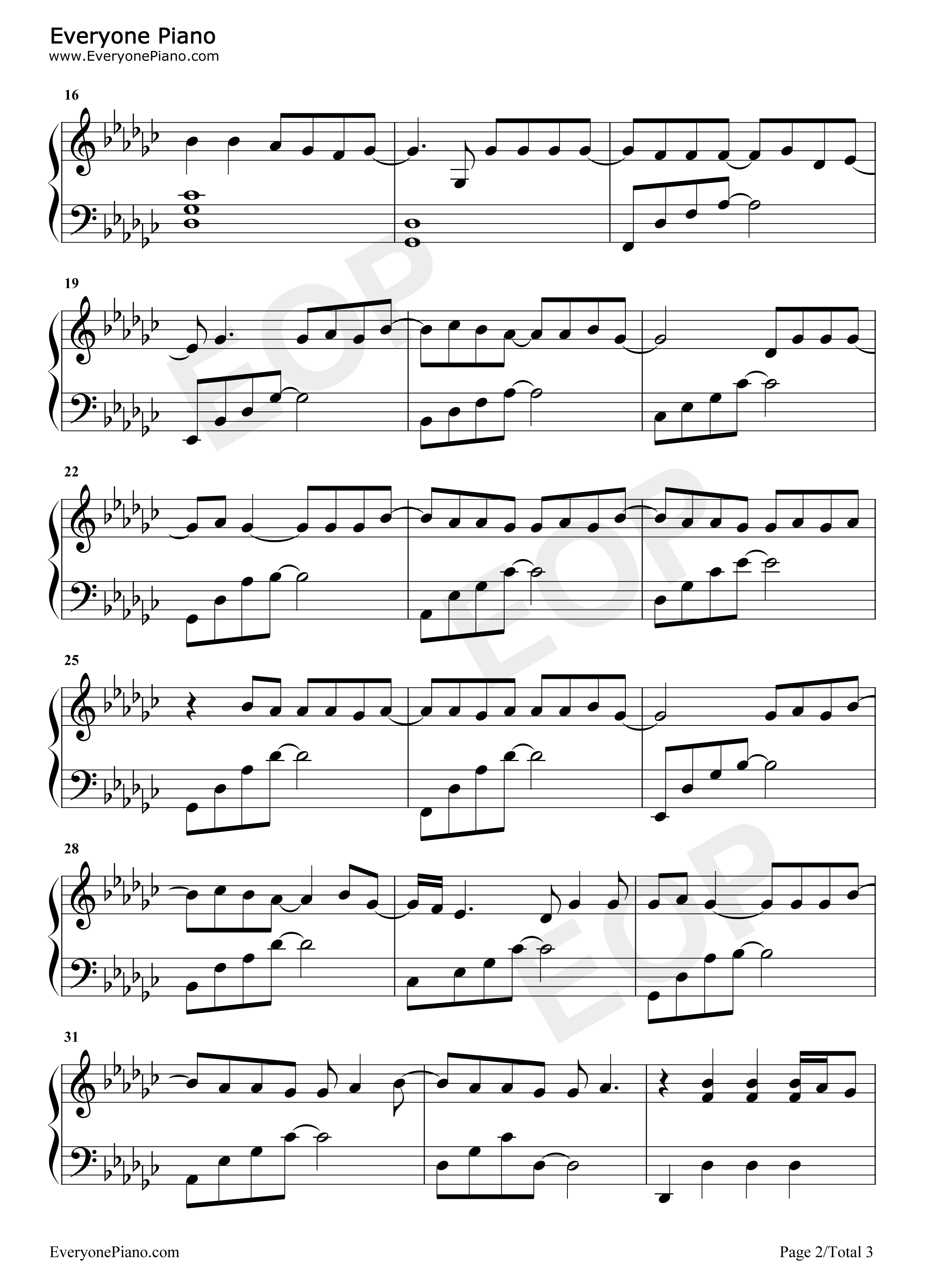 藏不住的心跳钢琴谱_朱主爱