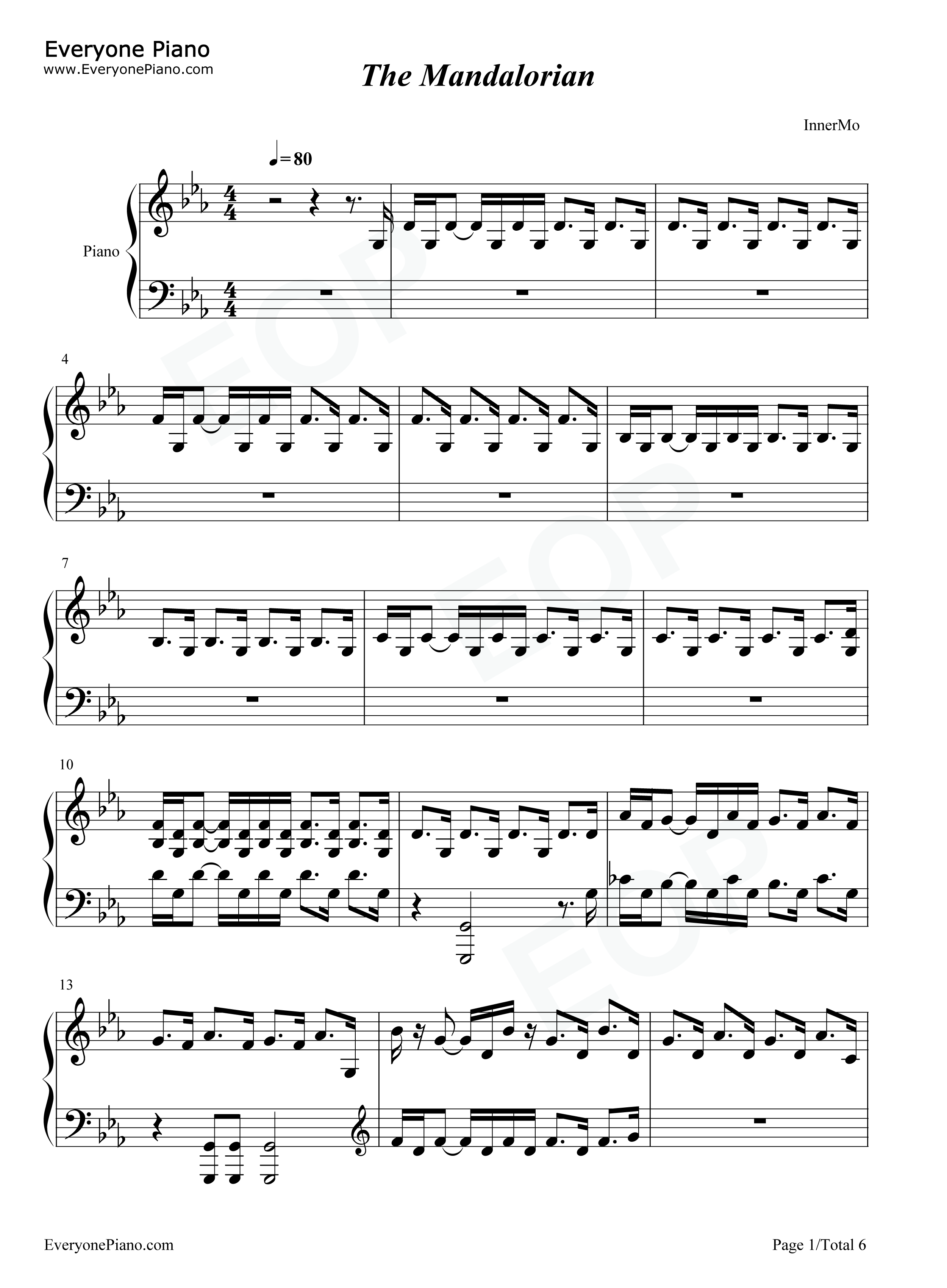 The_Mandalorian钢琴谱_Ludwig_Göransson
