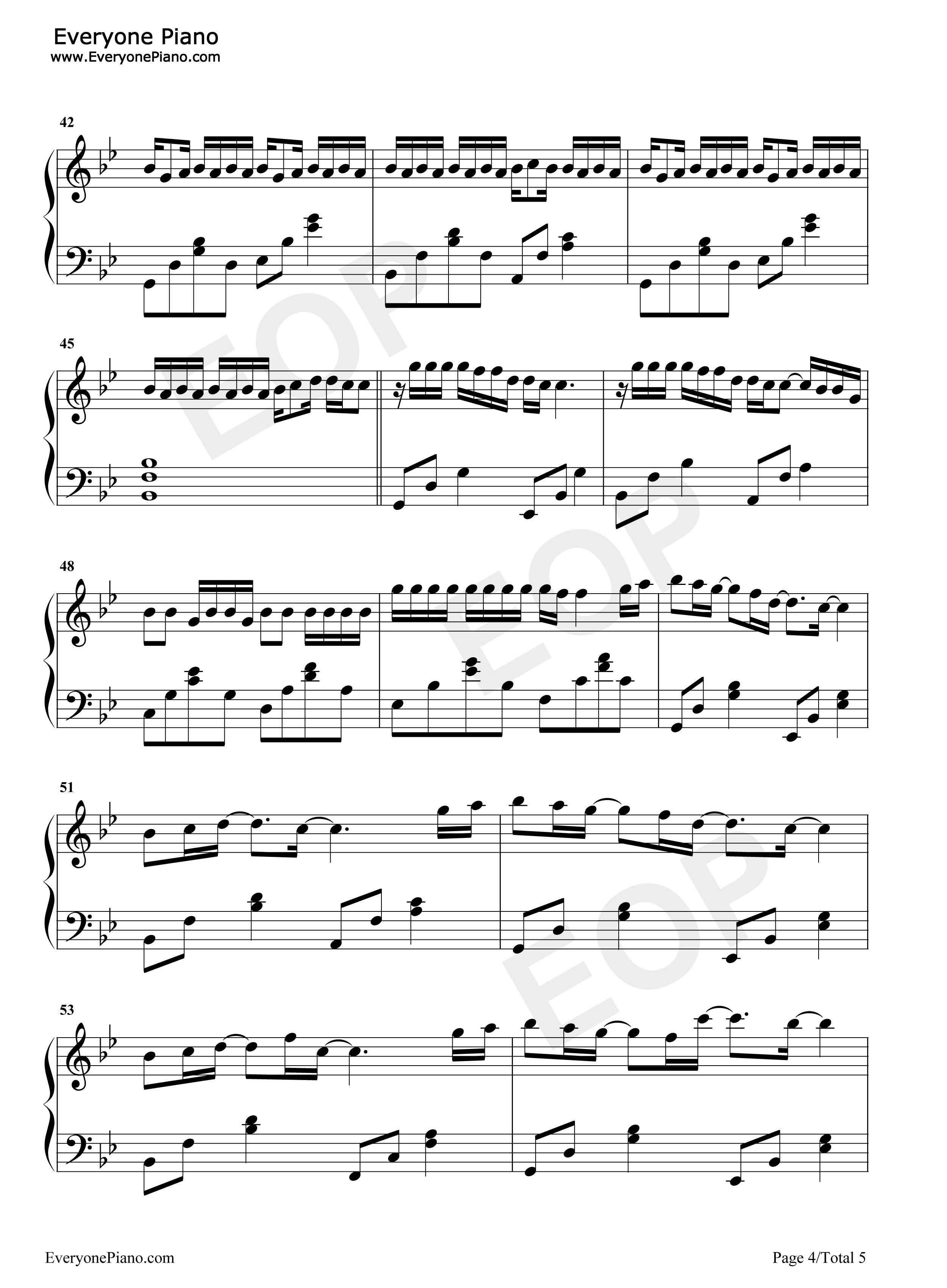 句号钢琴谱_邓紫棋