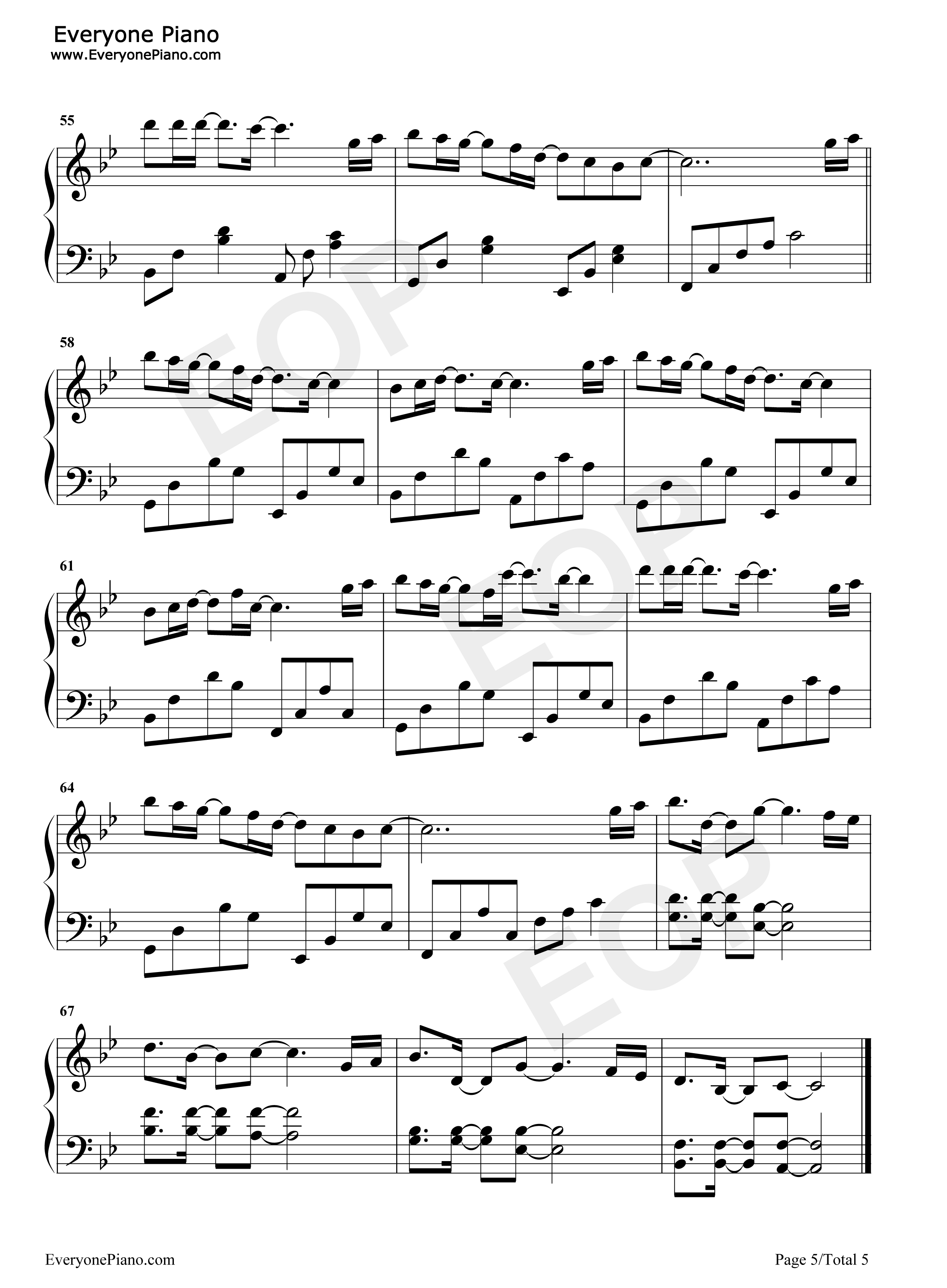 句号钢琴谱_邓紫棋