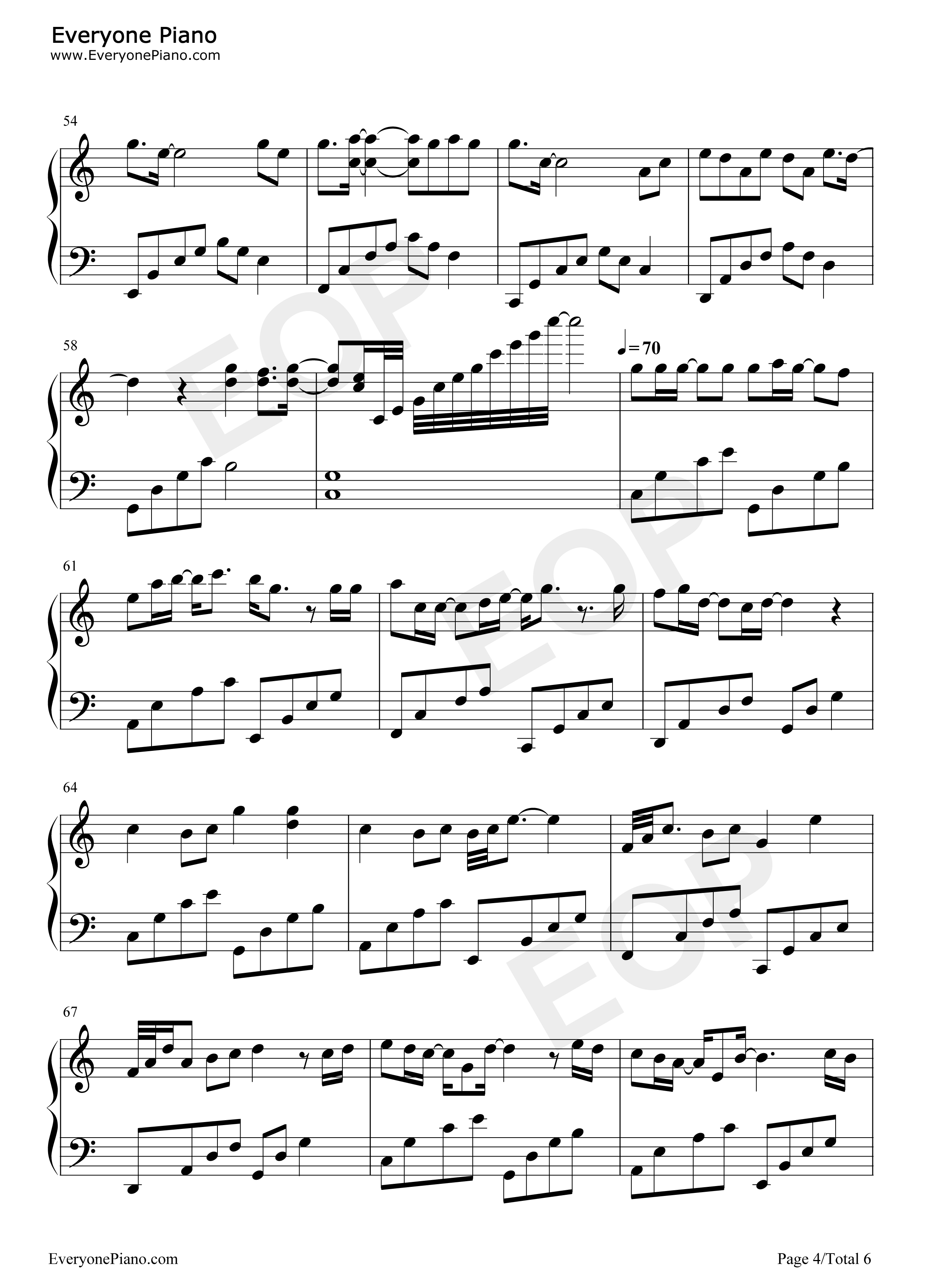 卡农与流行曲串烧钢琴谱_未知