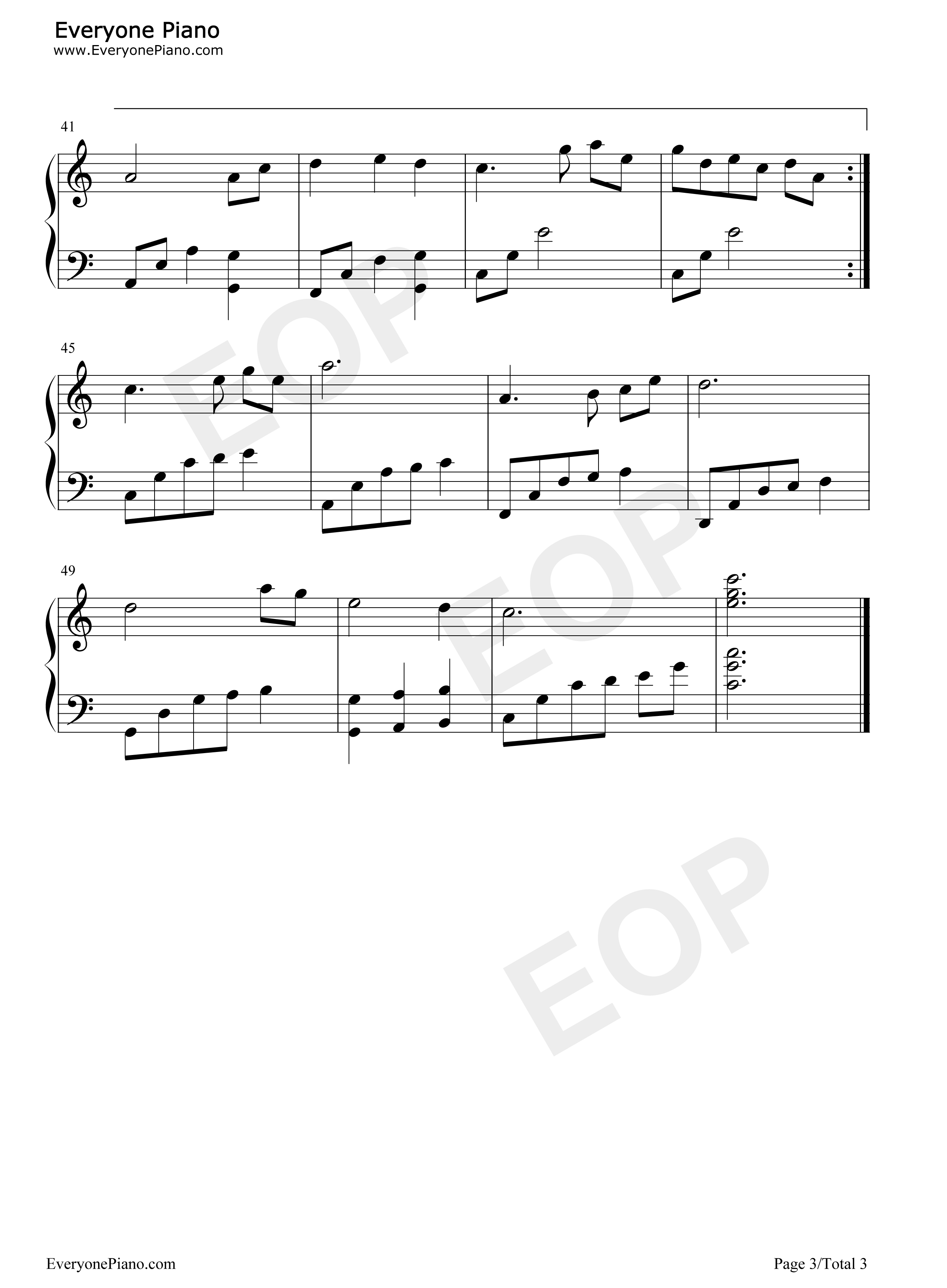 走不完的爱钢琴谱_韦唯