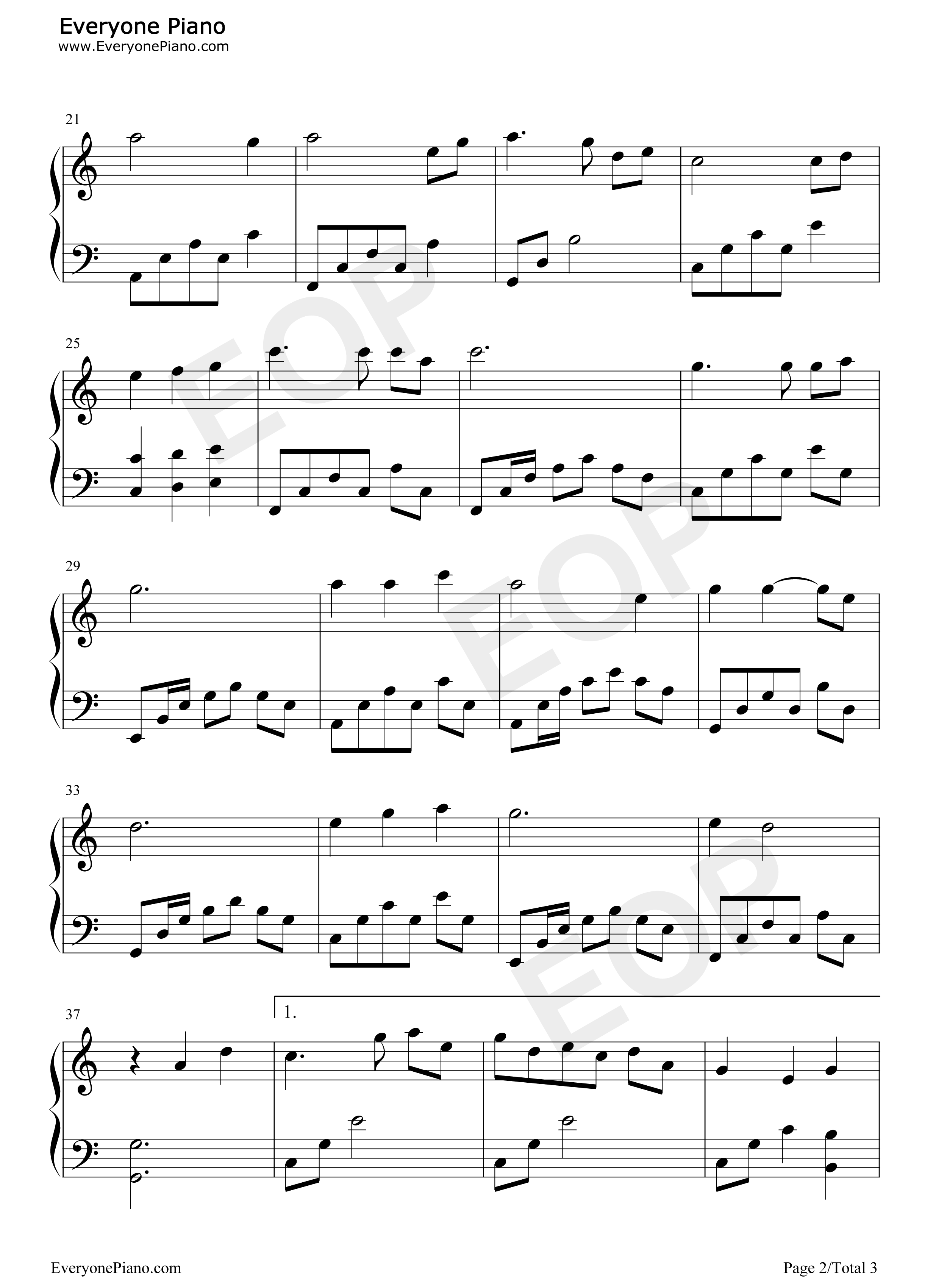 走不完的爱钢琴谱_韦唯