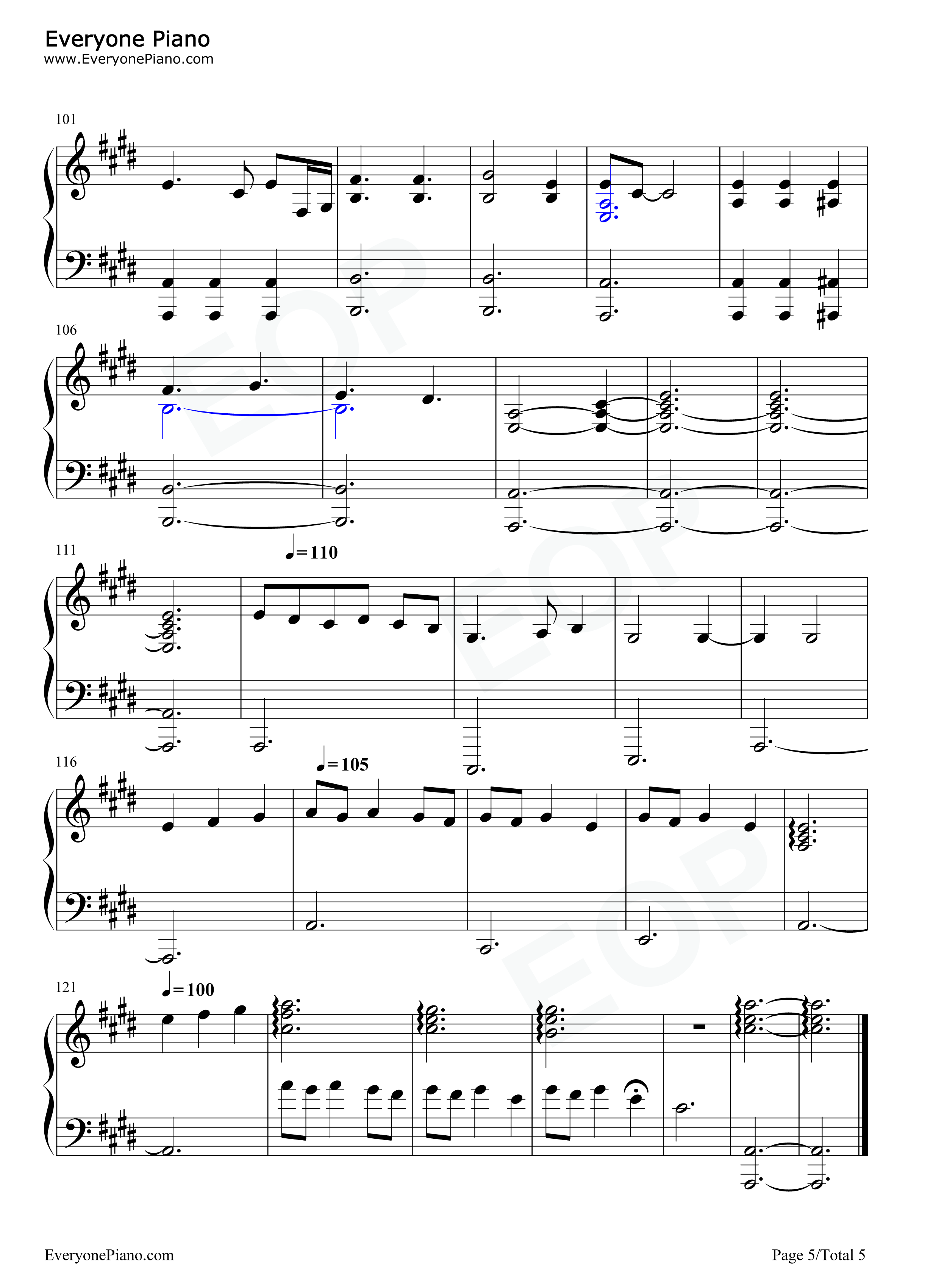 When_the_Partys_Over钢琴谱_Billie_Eilish