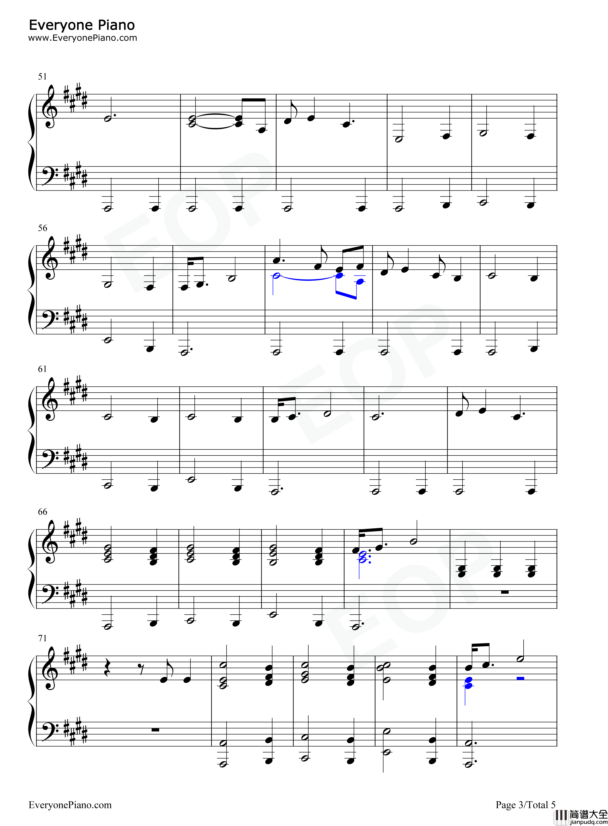 When_the_Partys_Over钢琴谱_Billie_Eilish