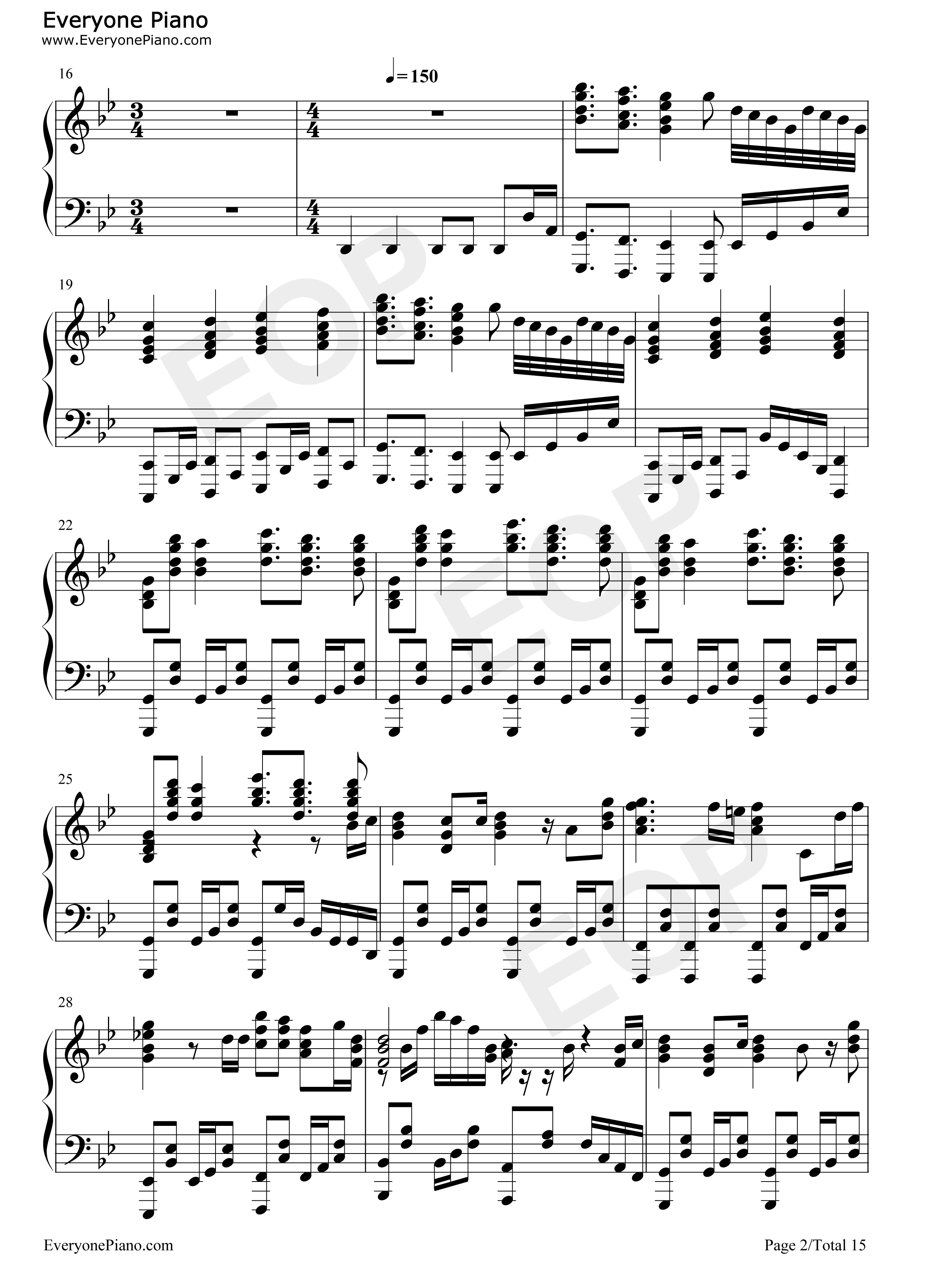 FIRE_BIRD钢琴谱_Roselia