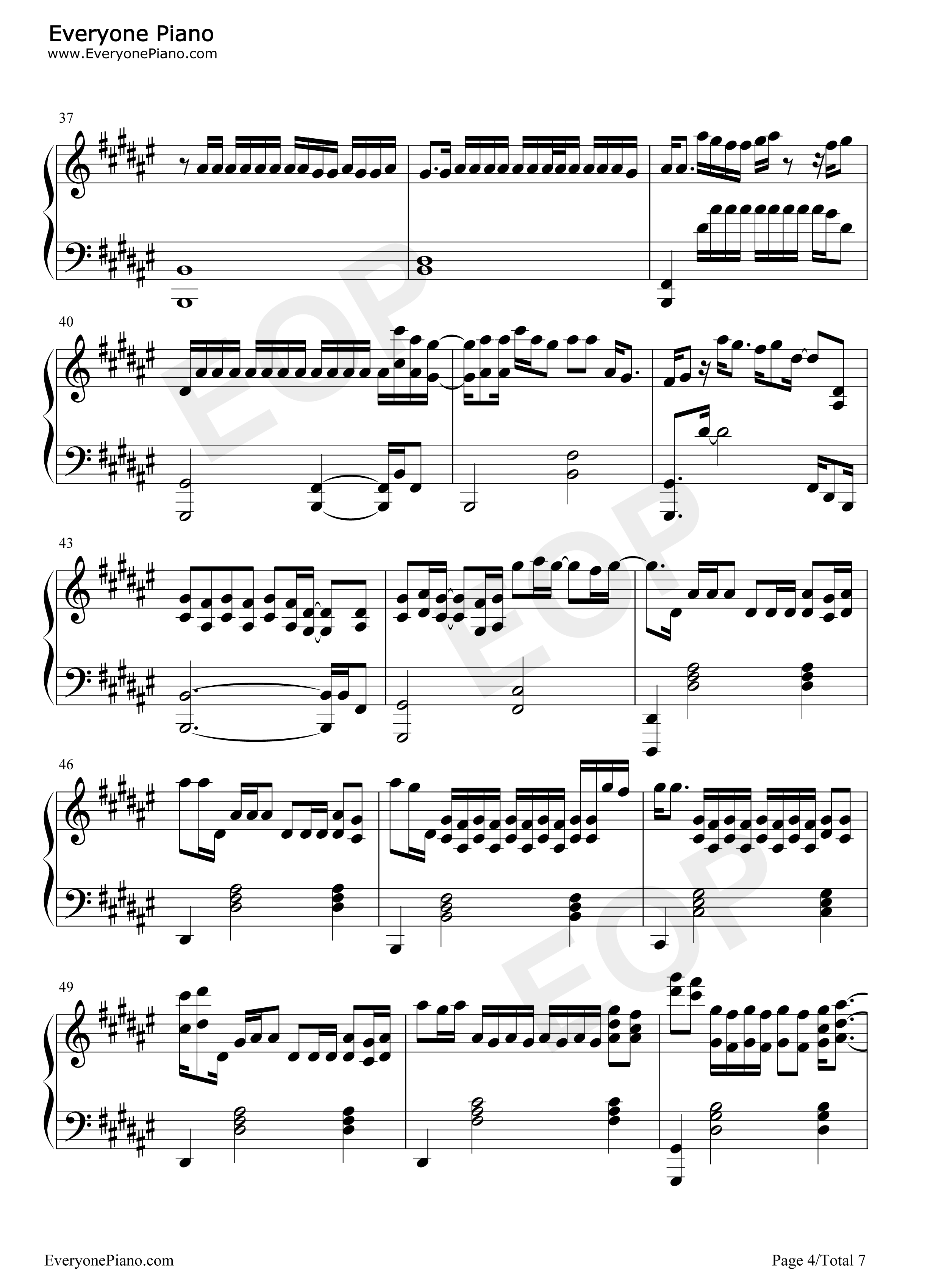 无感钢琴谱_王一博