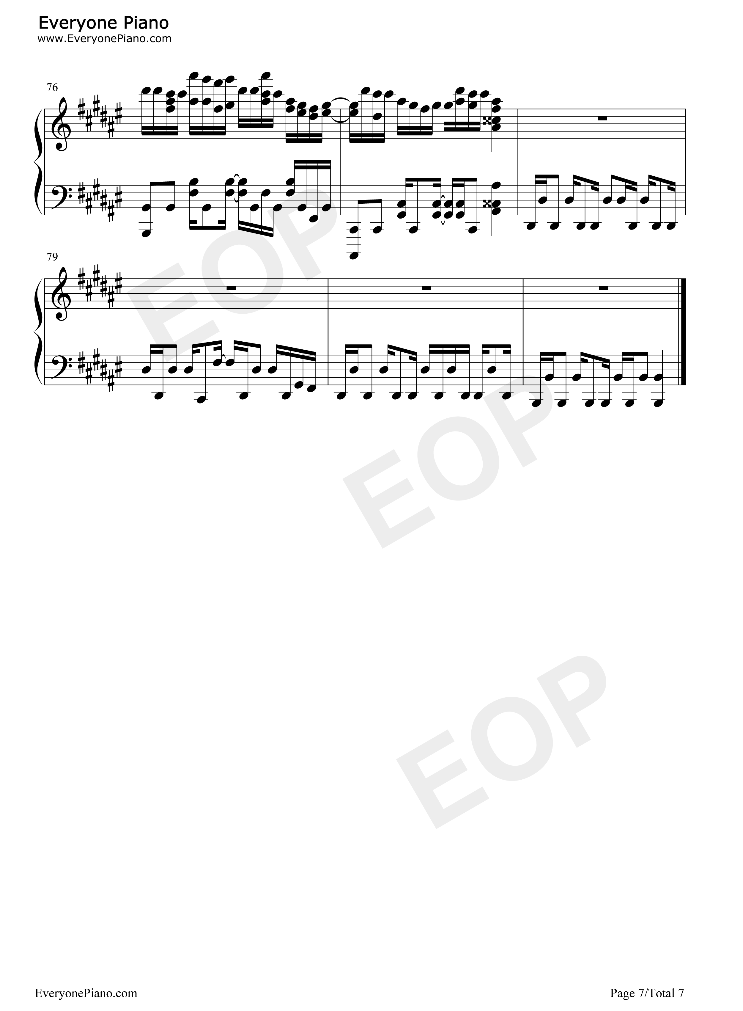 无感钢琴谱_王一博