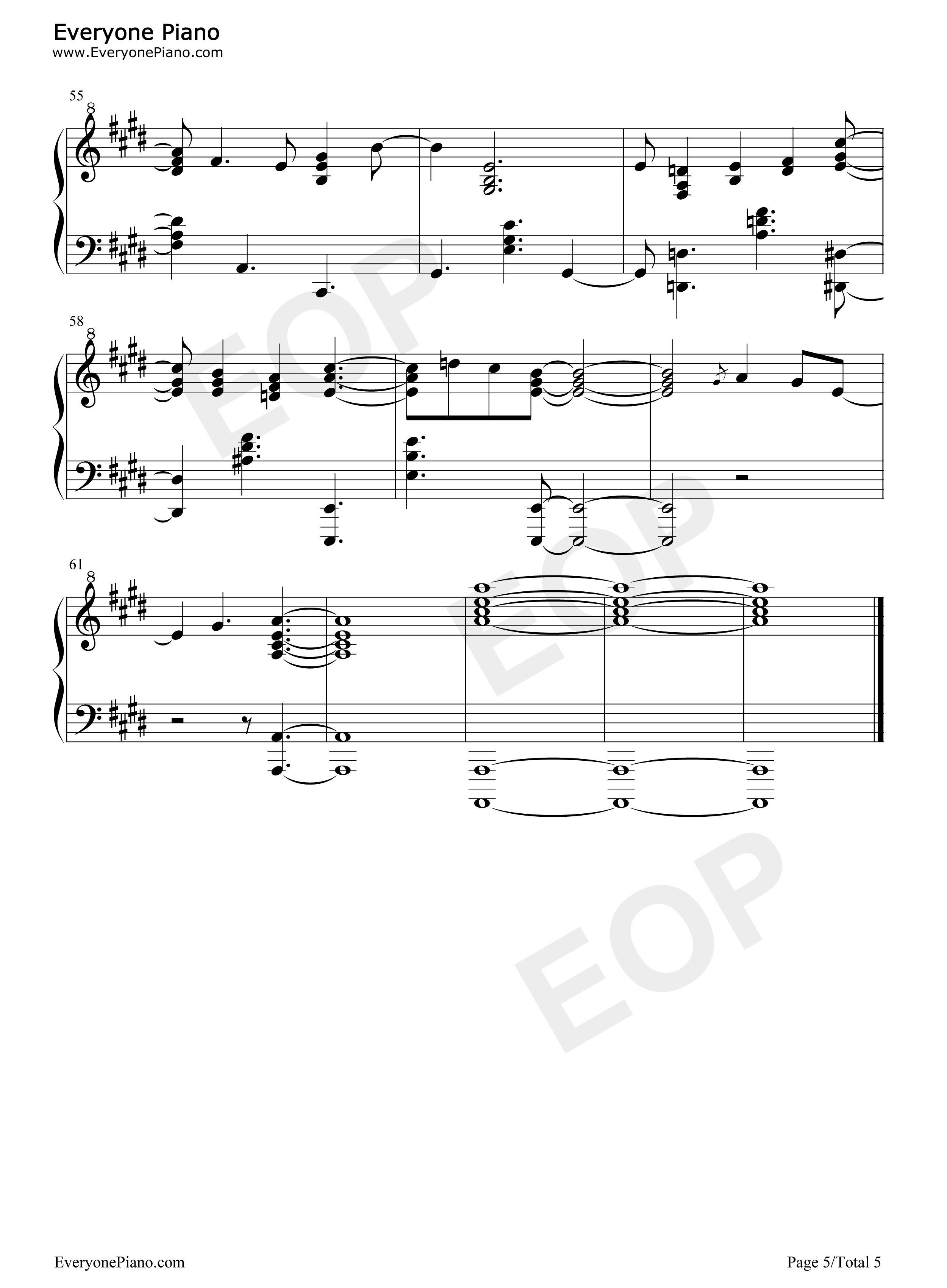 髪飾りの天使钢琴谱_中岛爱