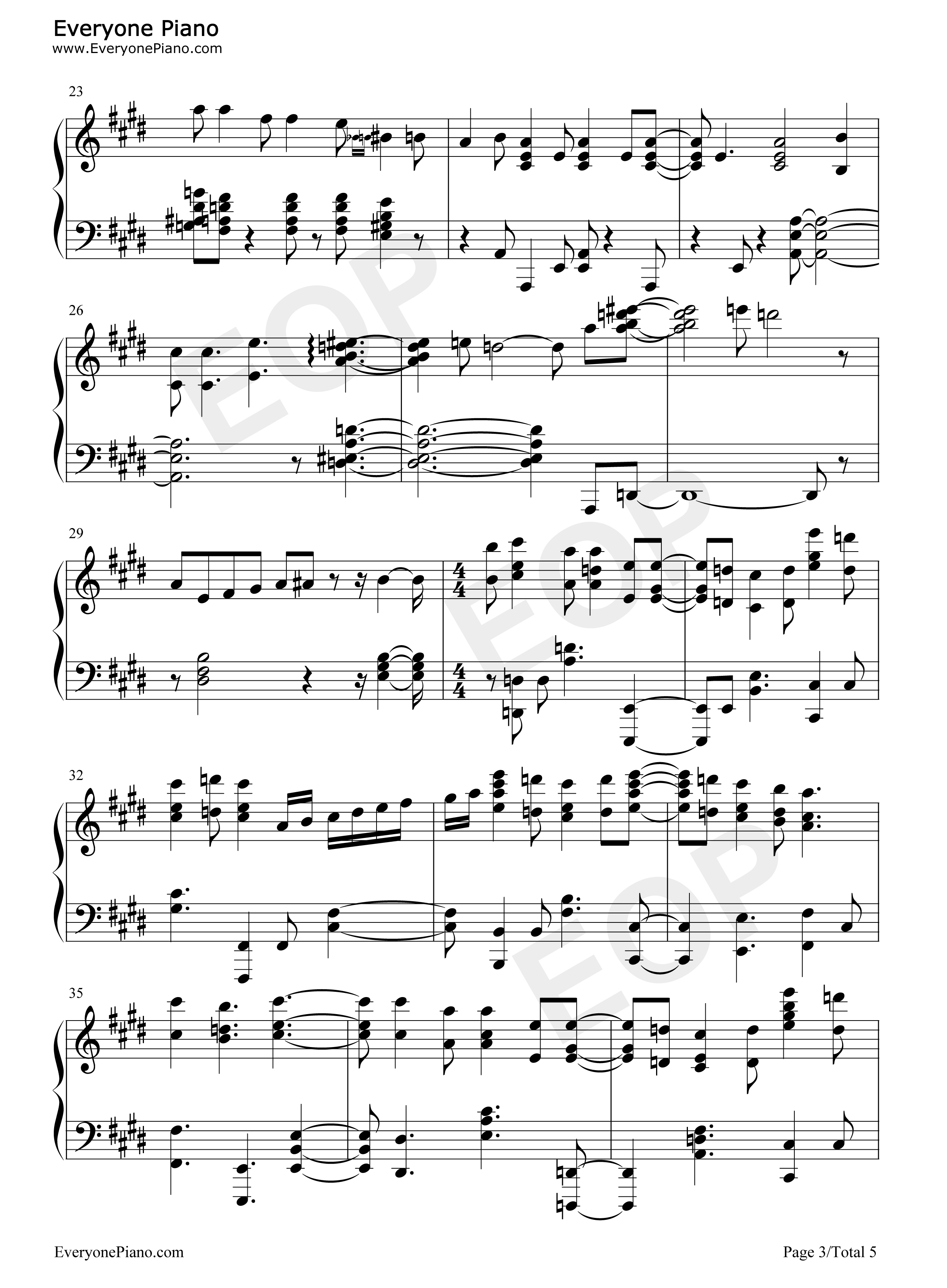 髪飾りの天使钢琴谱_中岛爱