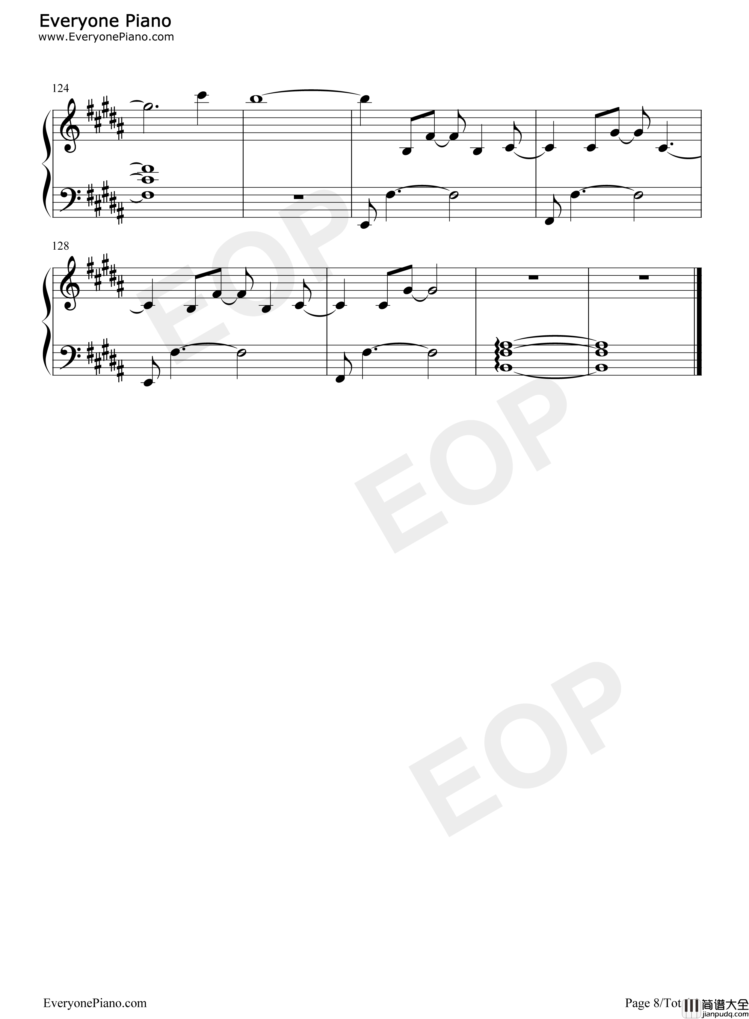 聊表心意钢琴谱_薛之谦_刘惜君