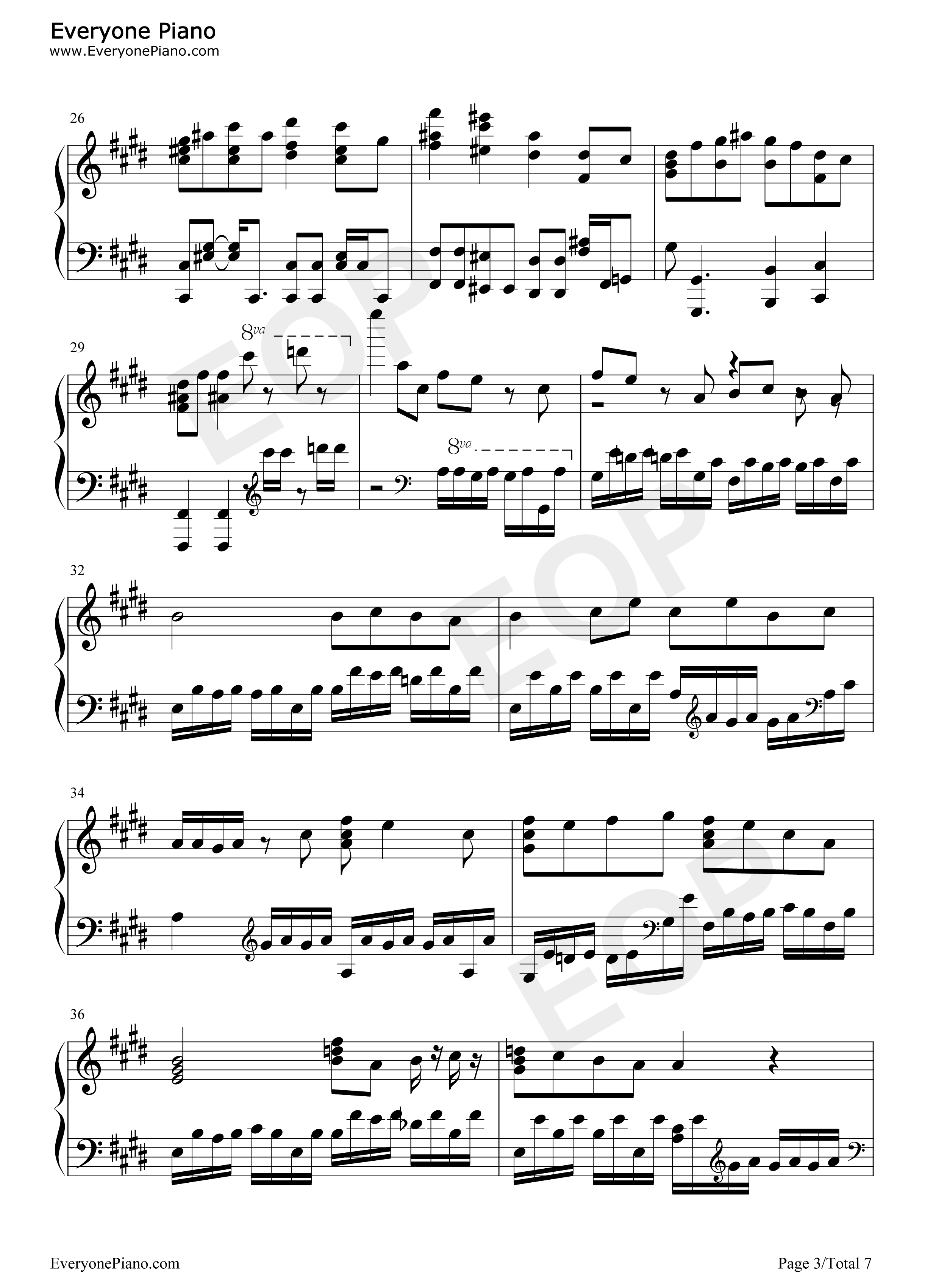 パプリカ钢琴谱_Foorin