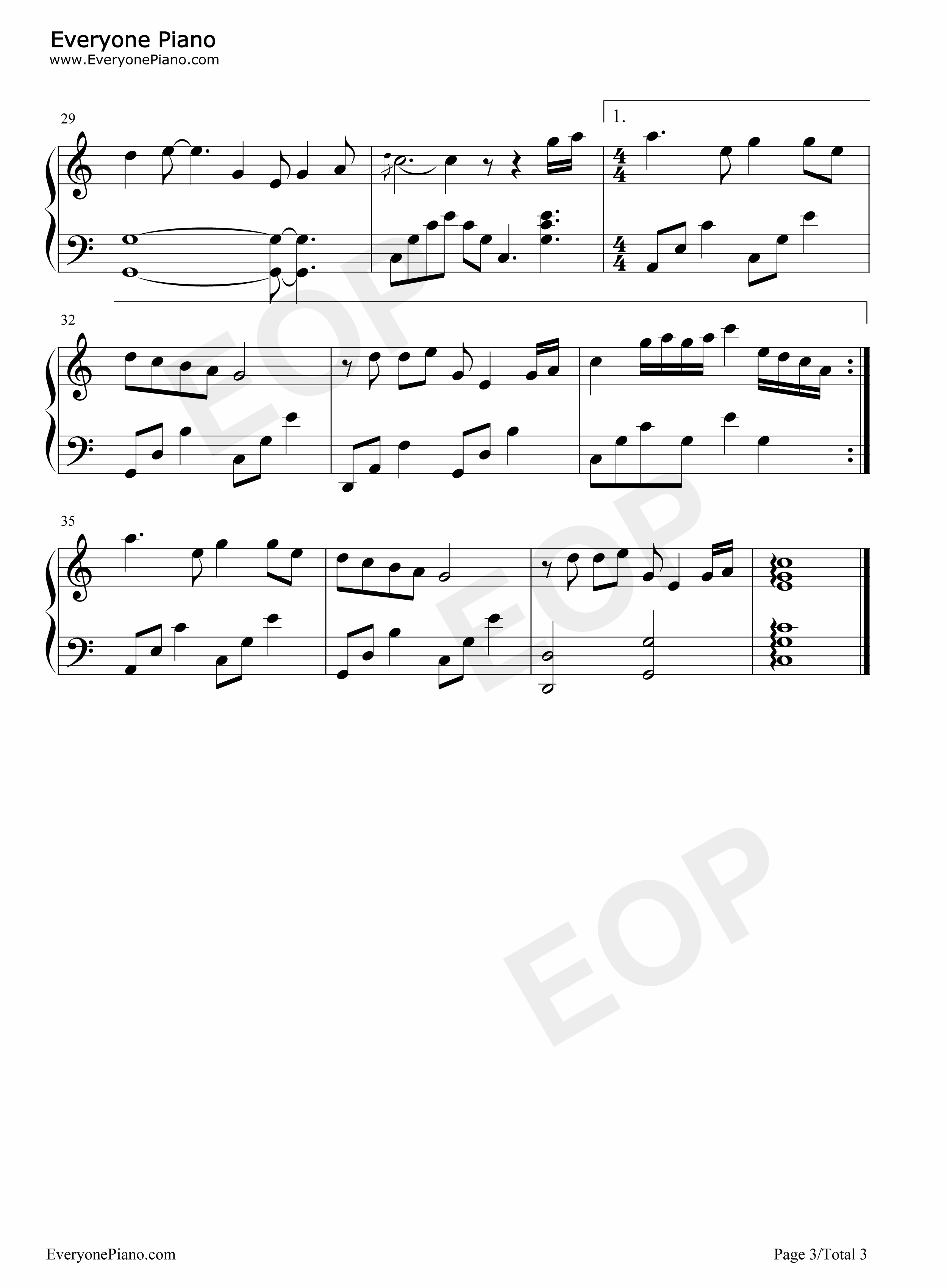 今夜又搁块落雨钢琴谱_黄敏