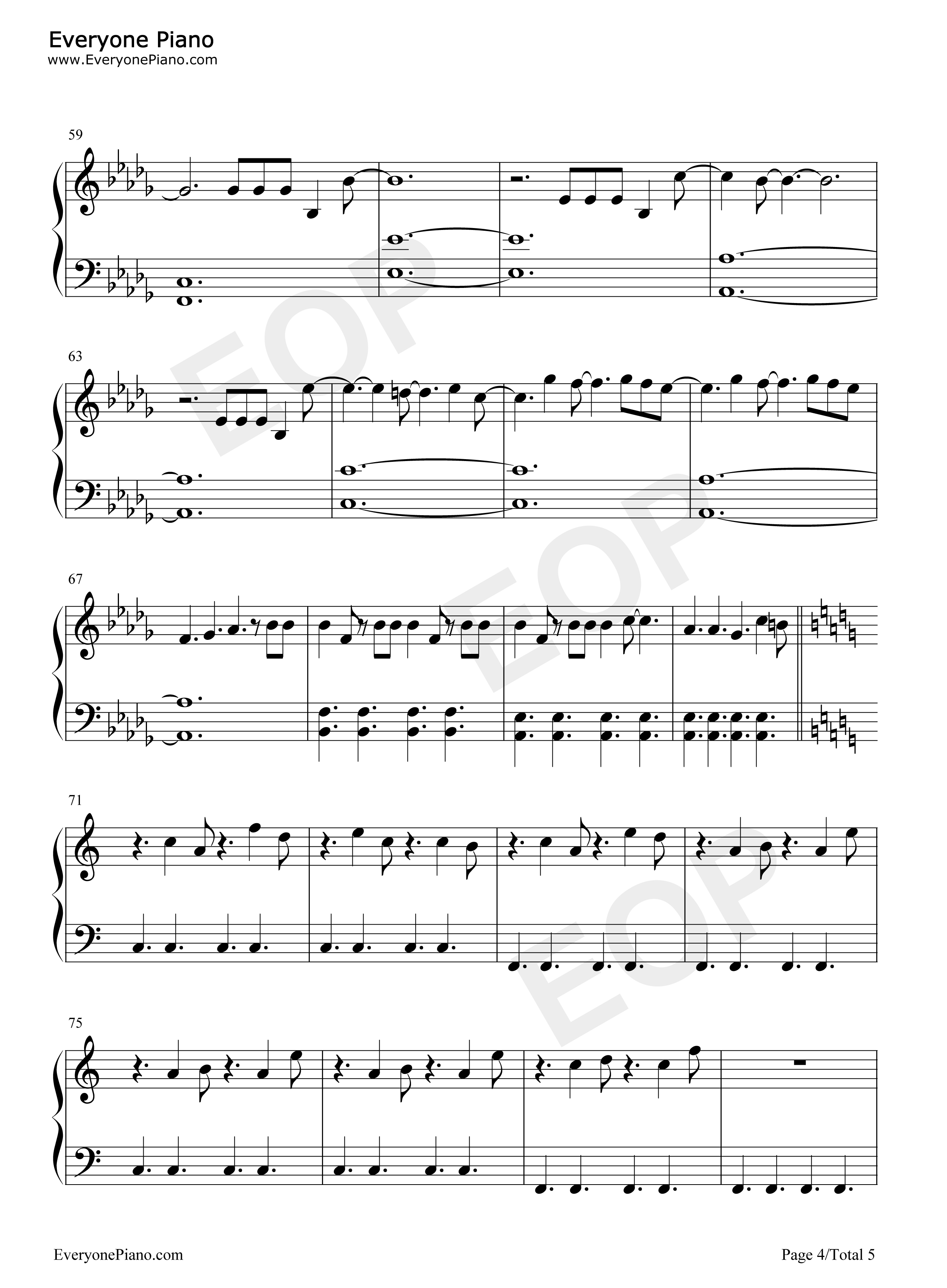 Into_the_Unknown钢琴谱_Idina_Menzel_Aurora