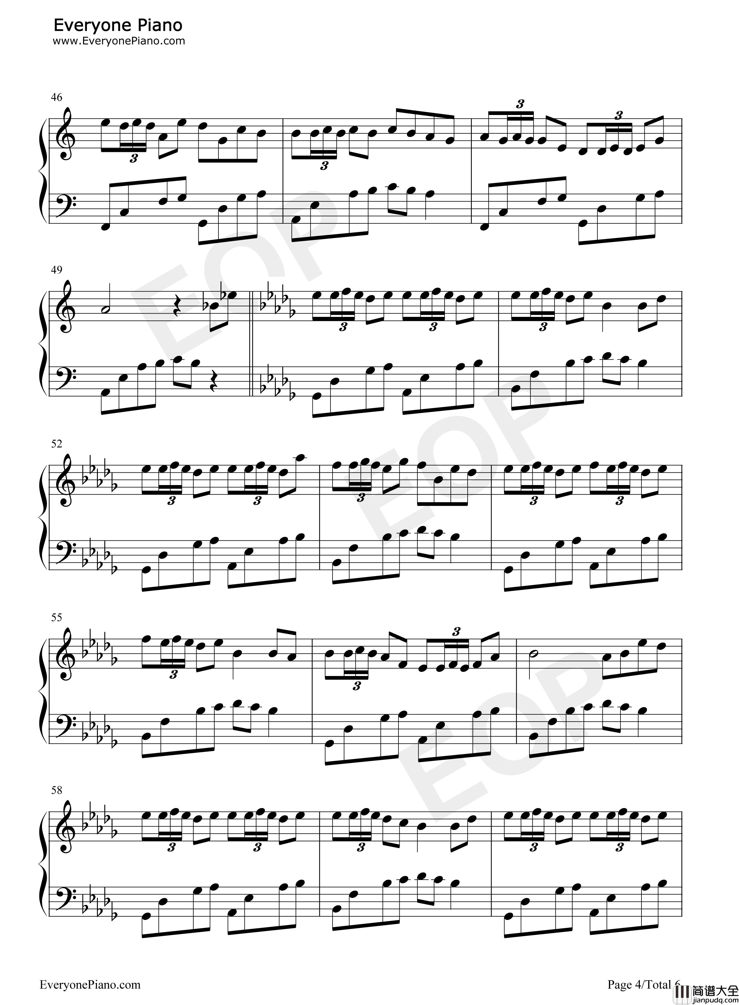 夜萤火虫和你钢琴谱_AniFace