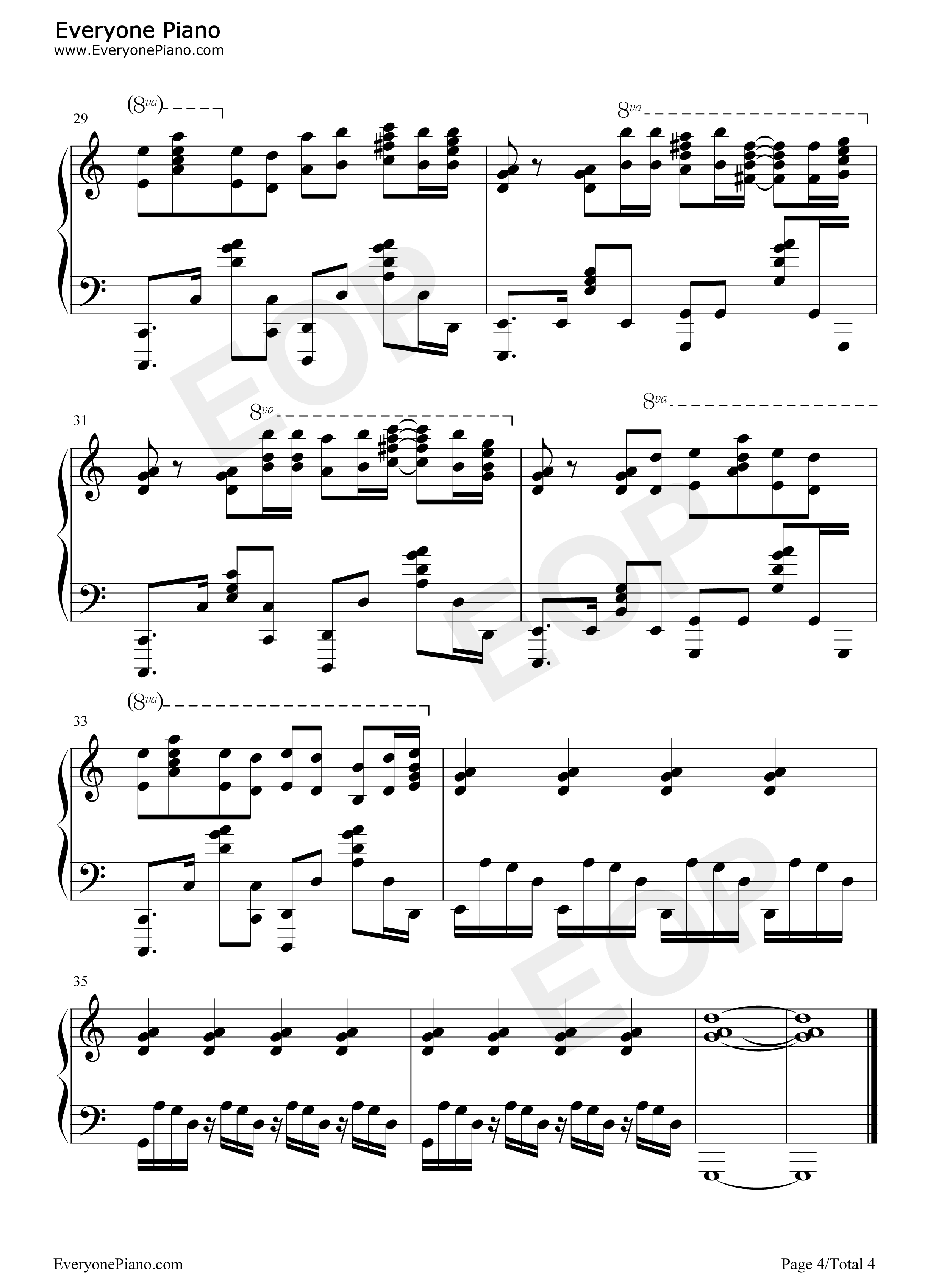 Refrain钢琴谱_Aimer