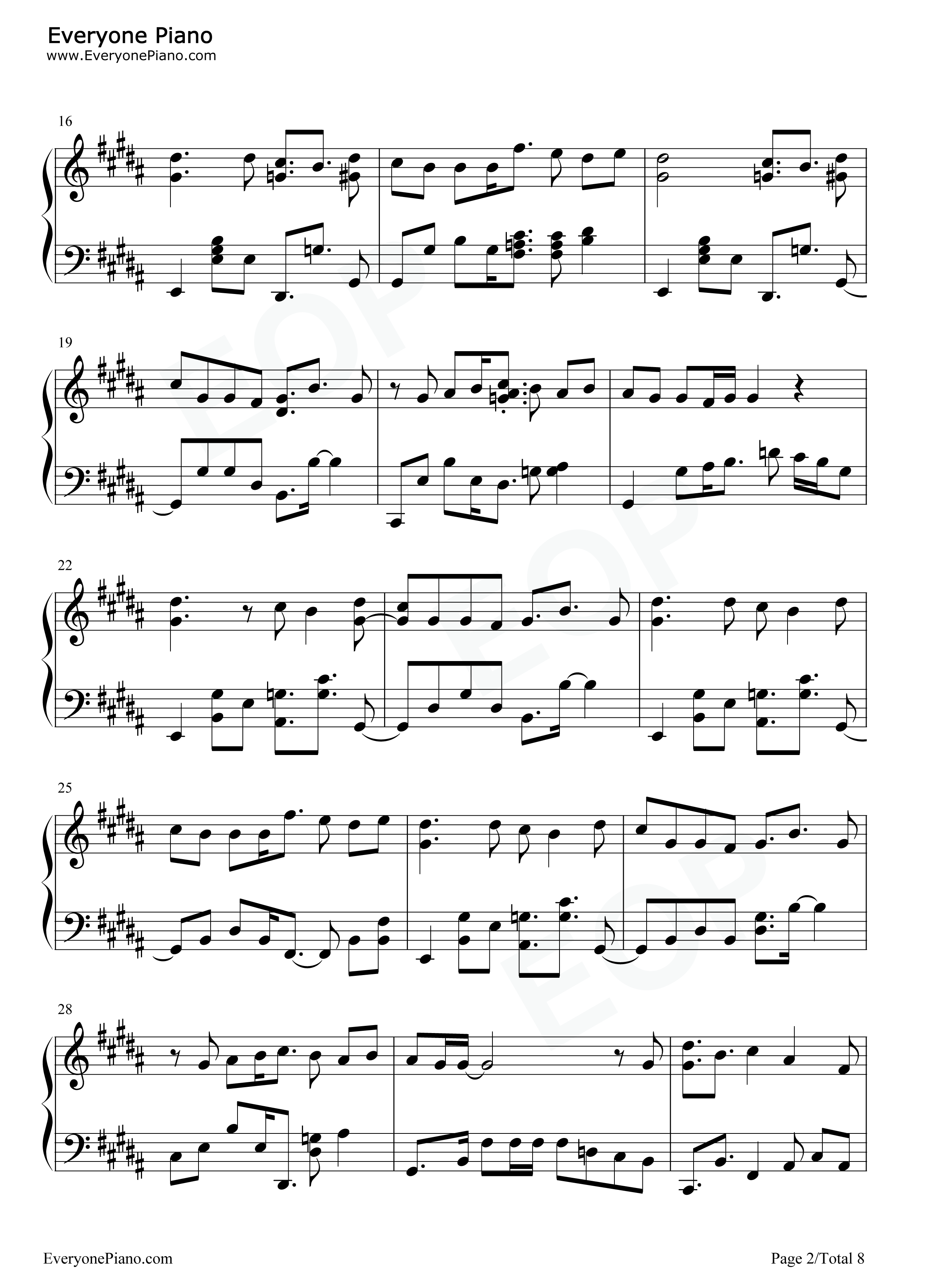 恋爱裁判钢琴谱_初音ミク