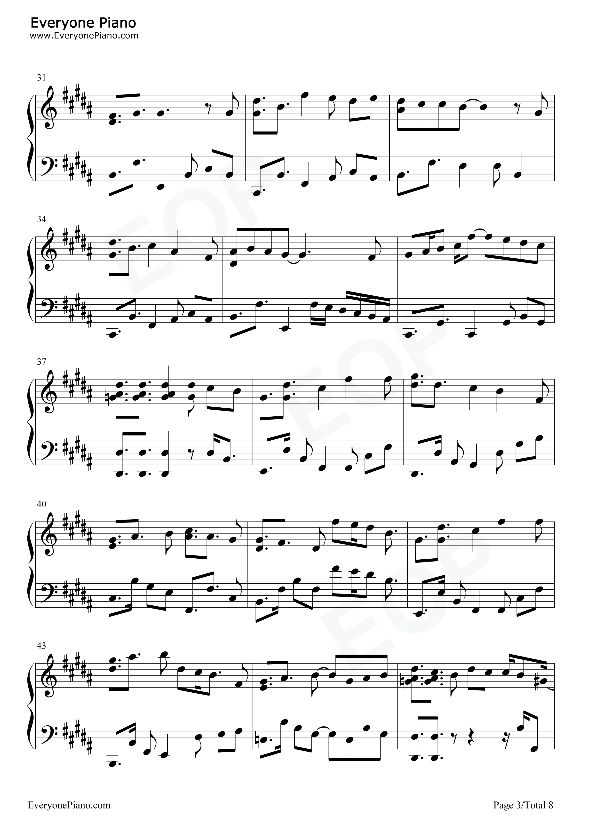 恋爱裁判钢琴谱_初音ミク