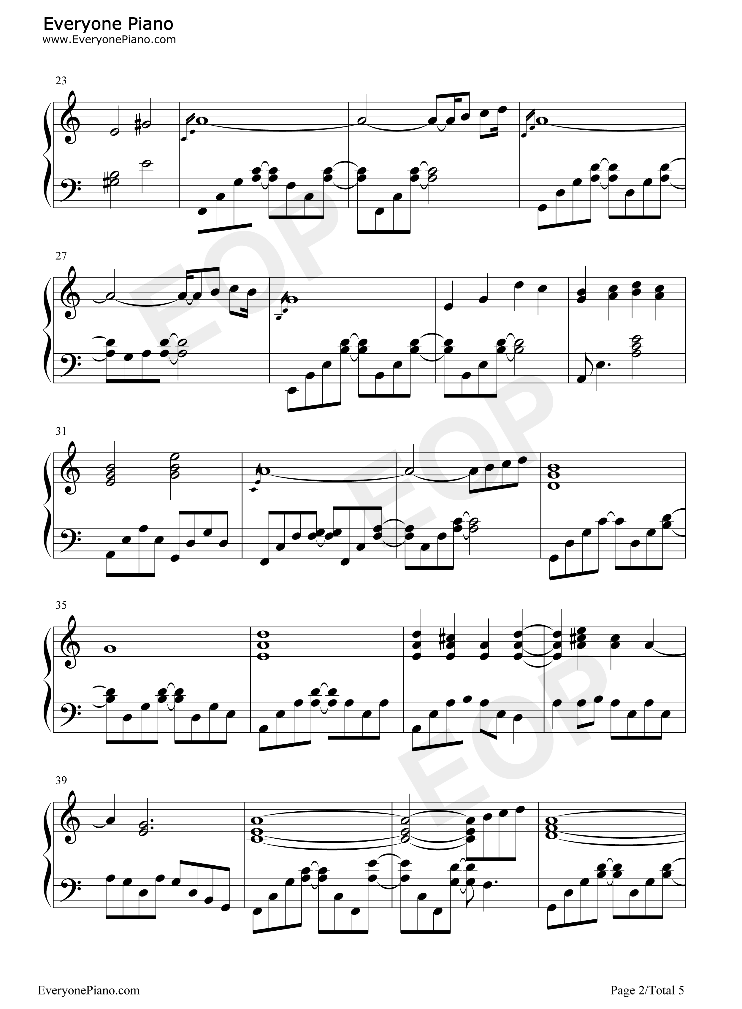 朝影钢琴谱_折户伸治