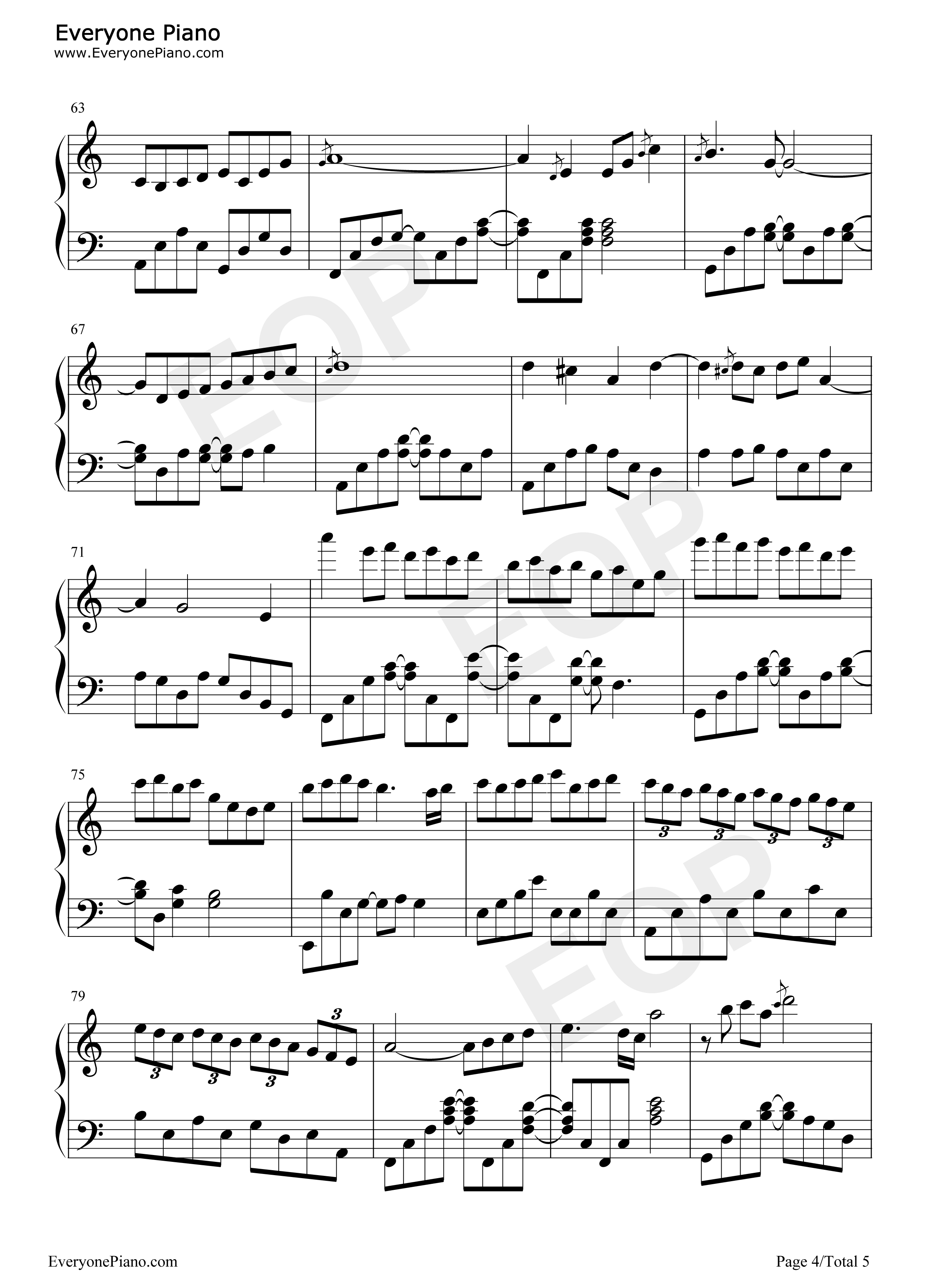 朝影钢琴谱_折户伸治