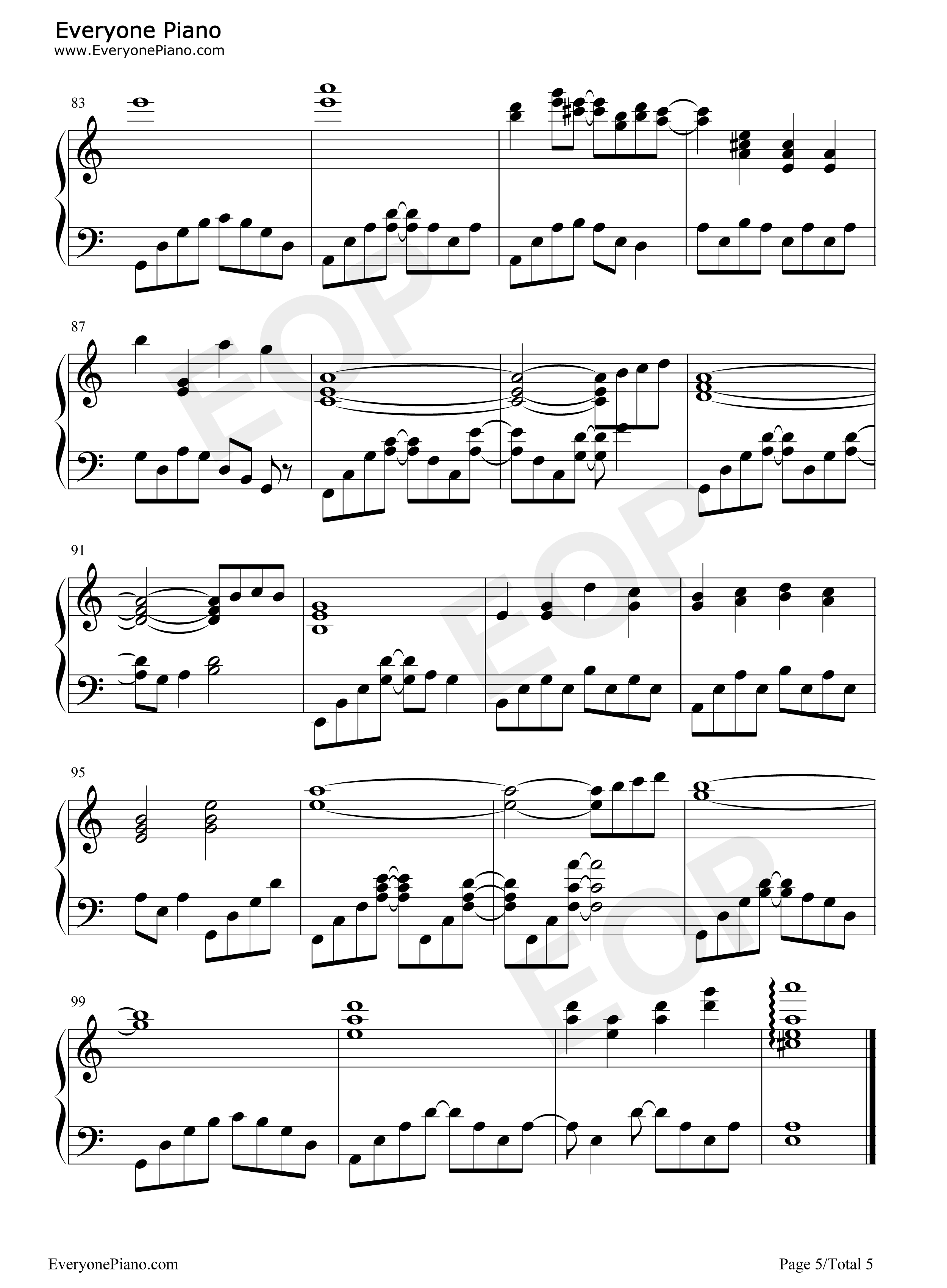 朝影钢琴谱_折户伸治