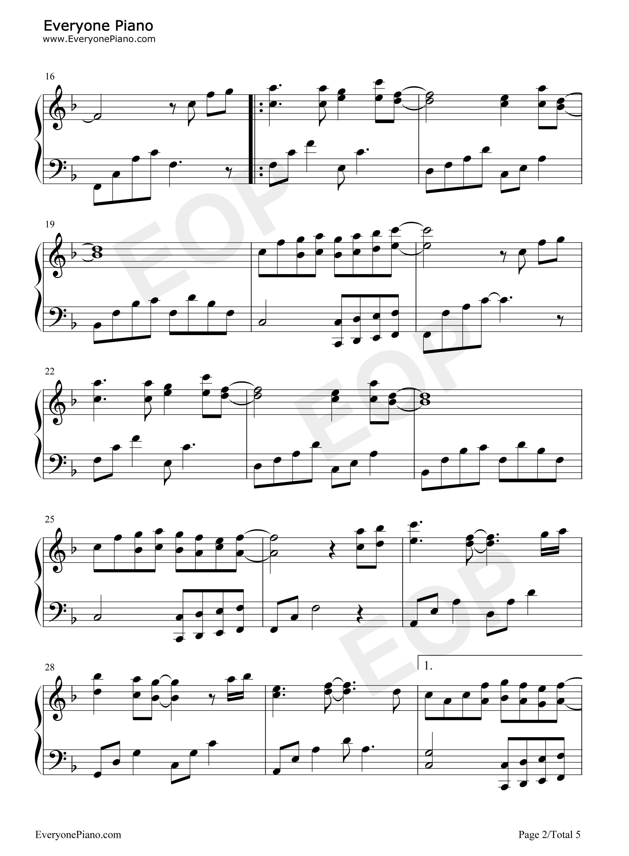 安妮的仙境钢琴谱_班得瑞