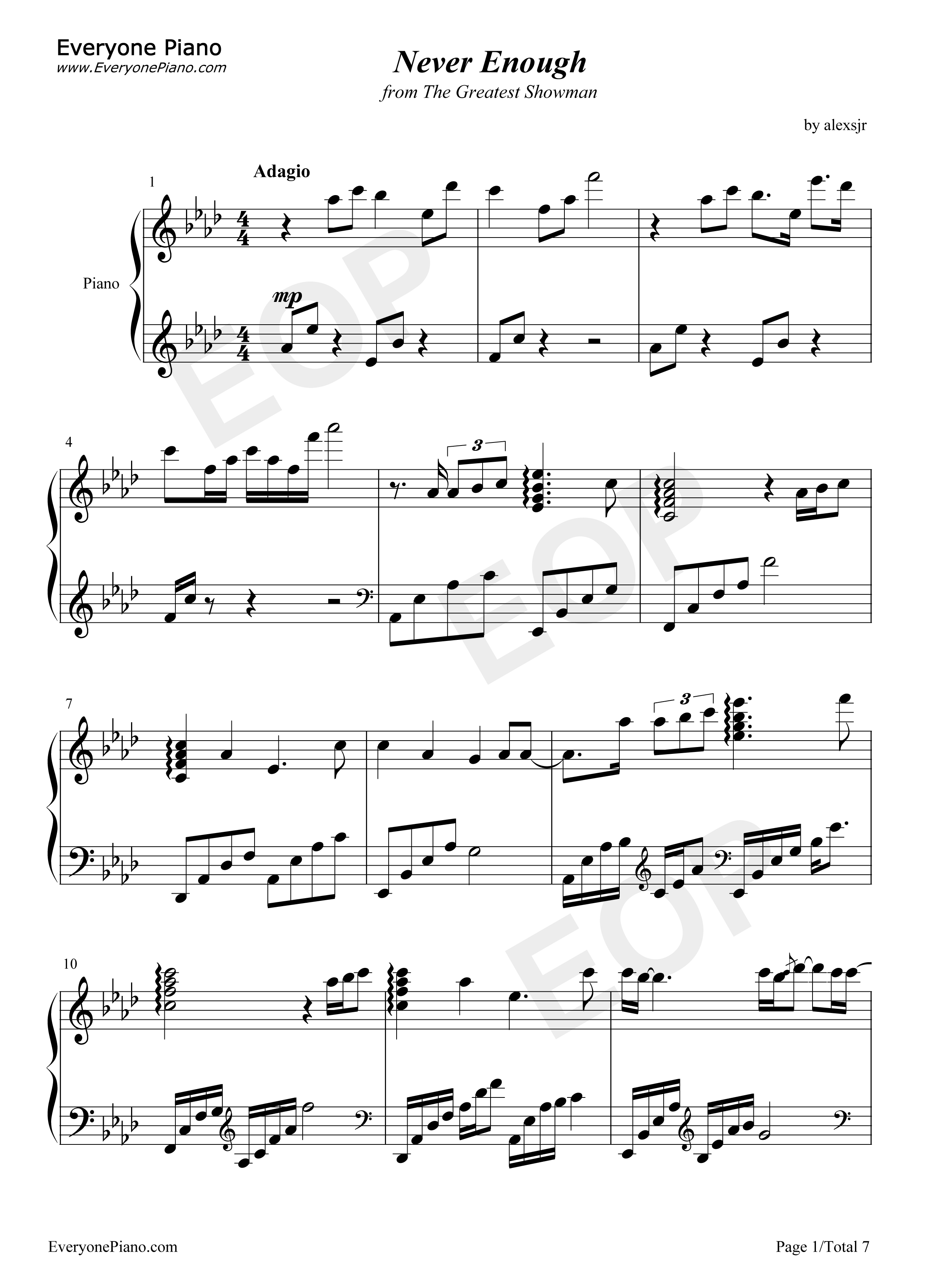 Never_Enough钢琴谱_Loren_Allred