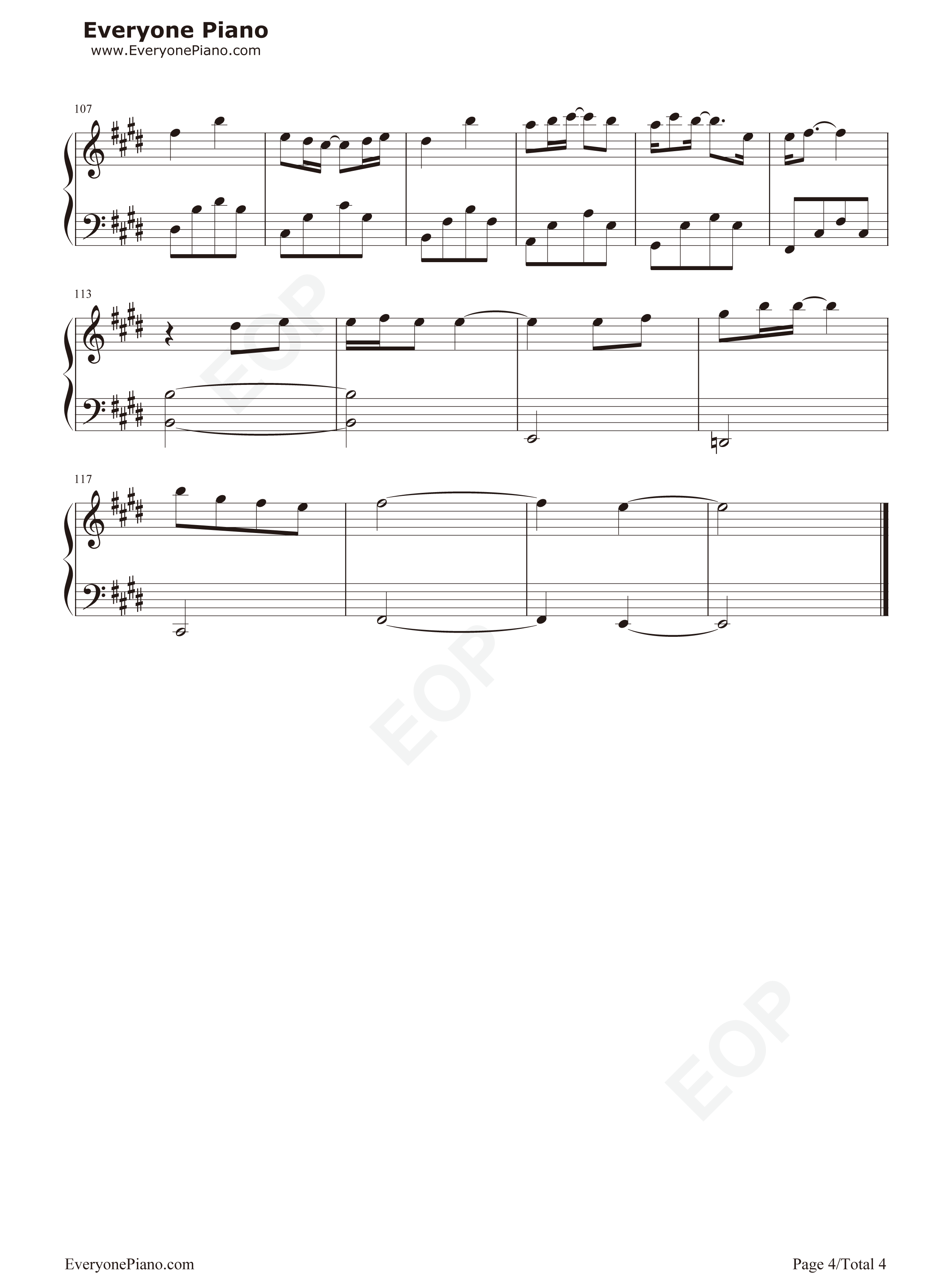 缘字书钢琴谱_苏诗丁