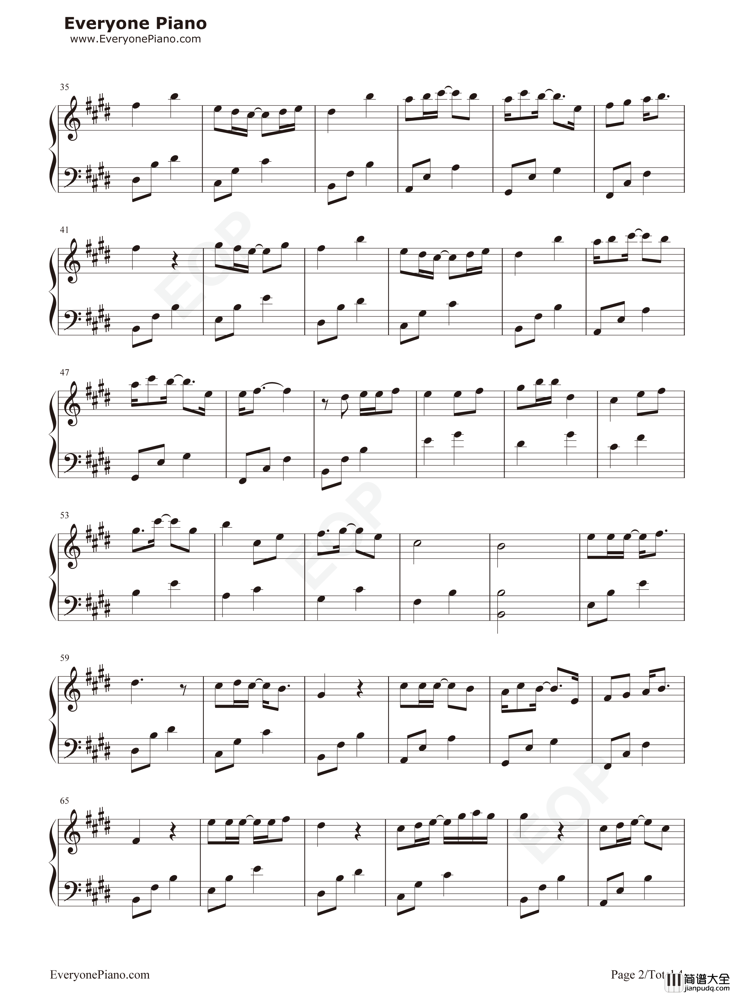 缘字书钢琴谱_苏诗丁