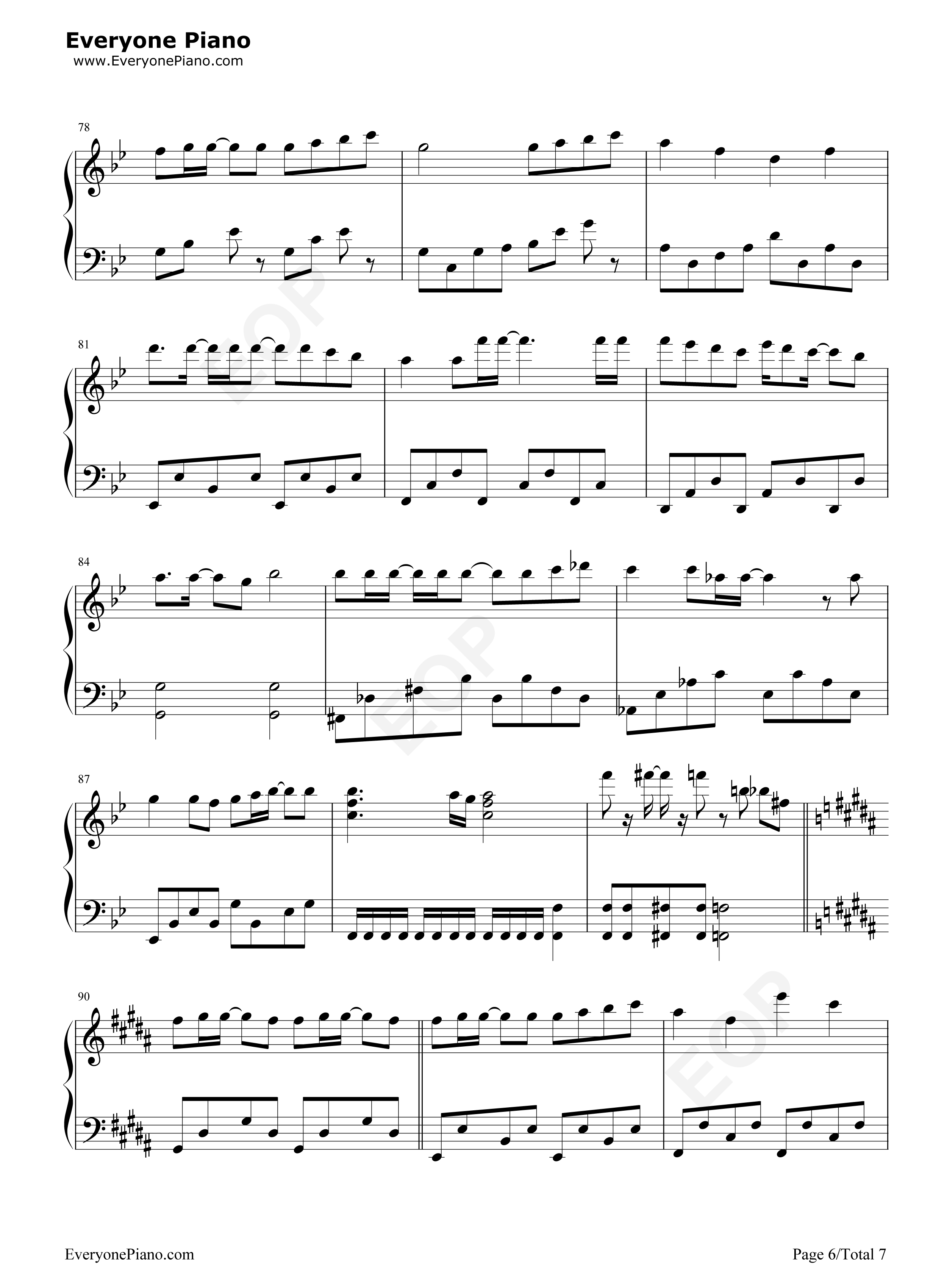 Only_My_Railgun简单版钢琴谱_fripSide