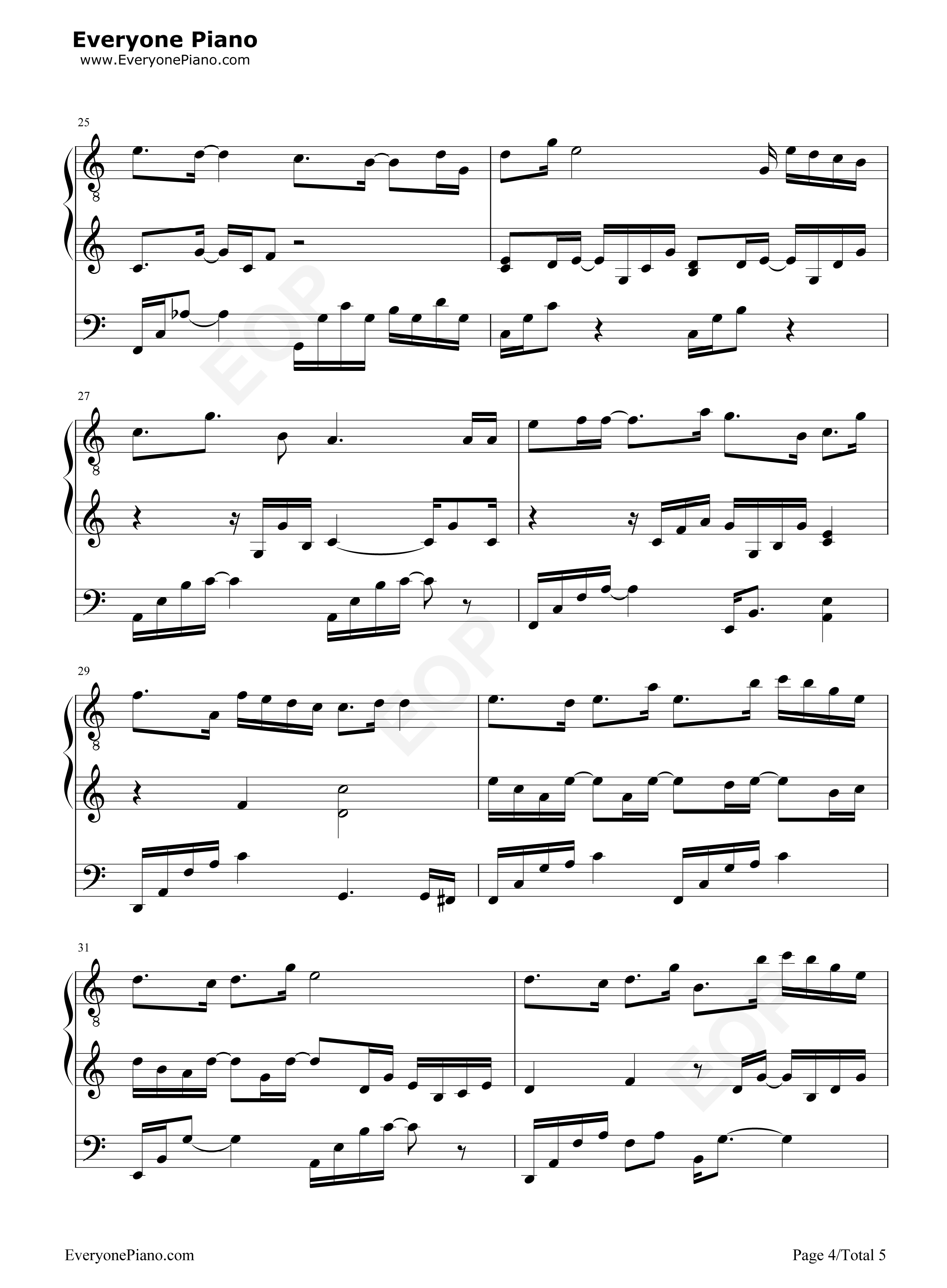 最好的礼物钢琴谱_李金铭