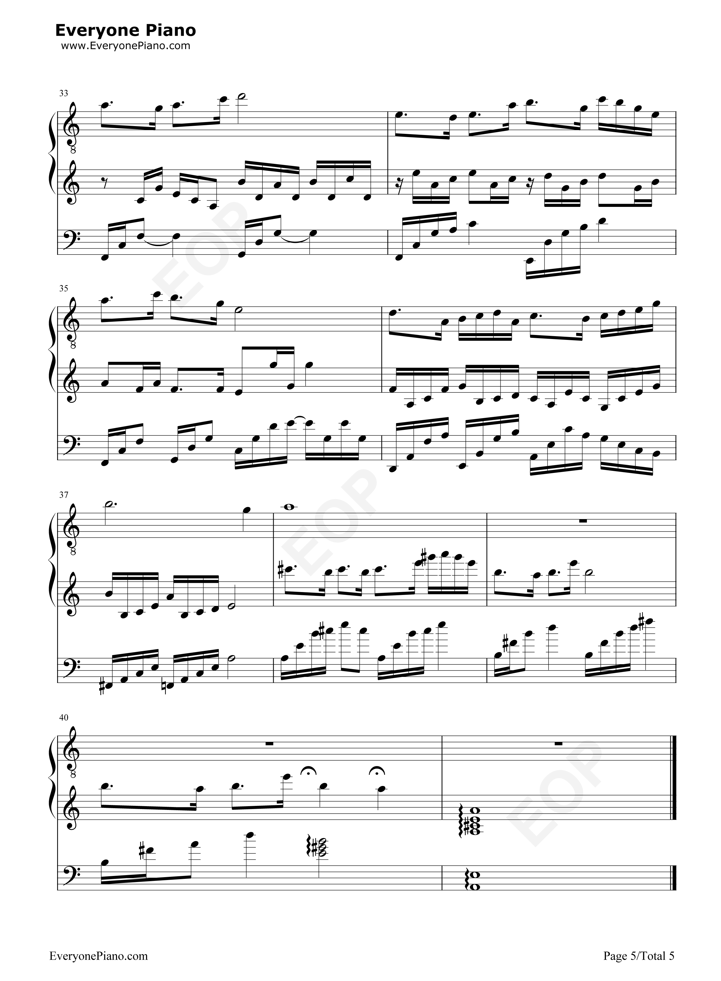 最好的礼物钢琴谱_李金铭