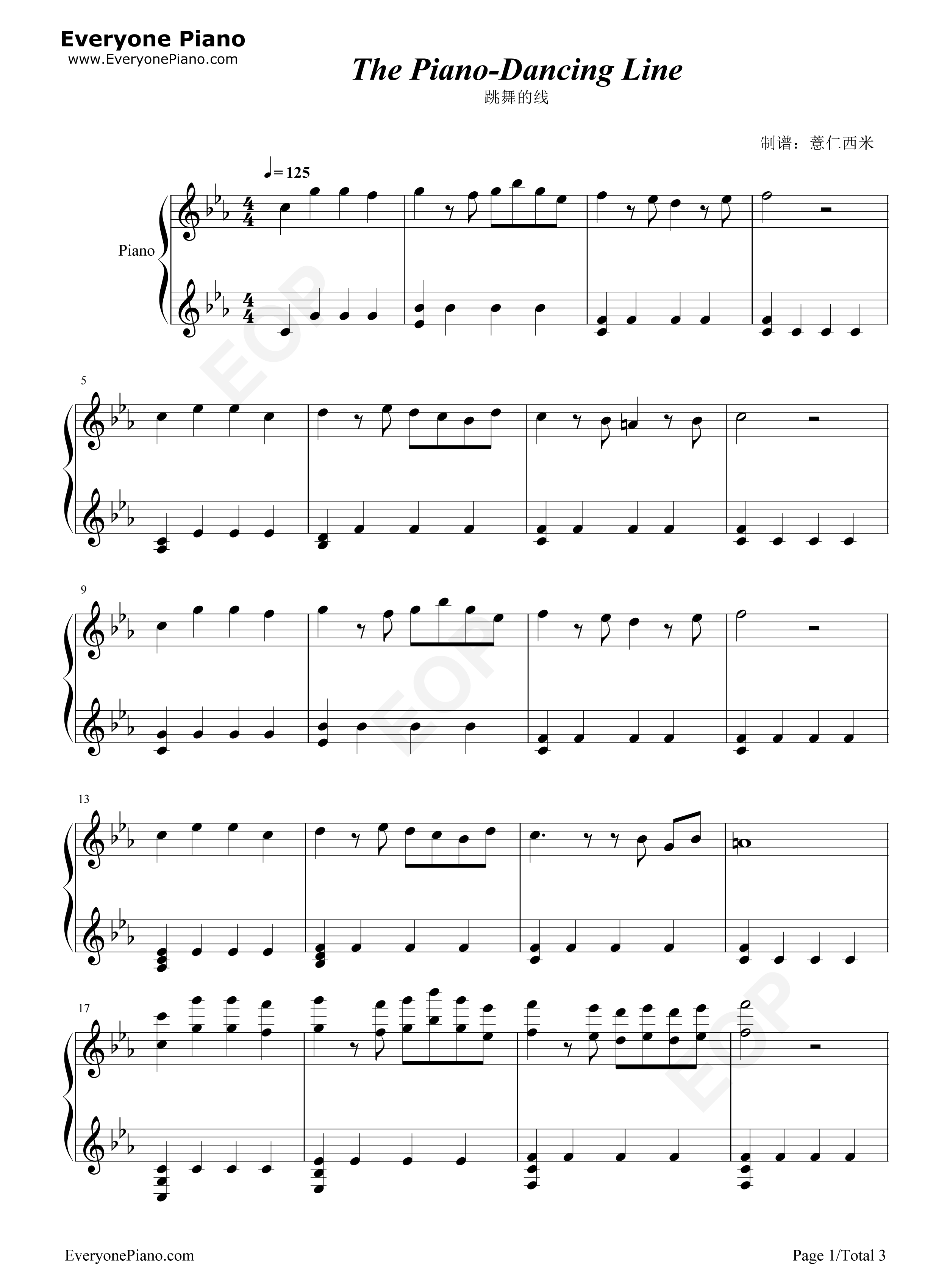 The_Piano改编版钢琴谱_猎豹移动公司