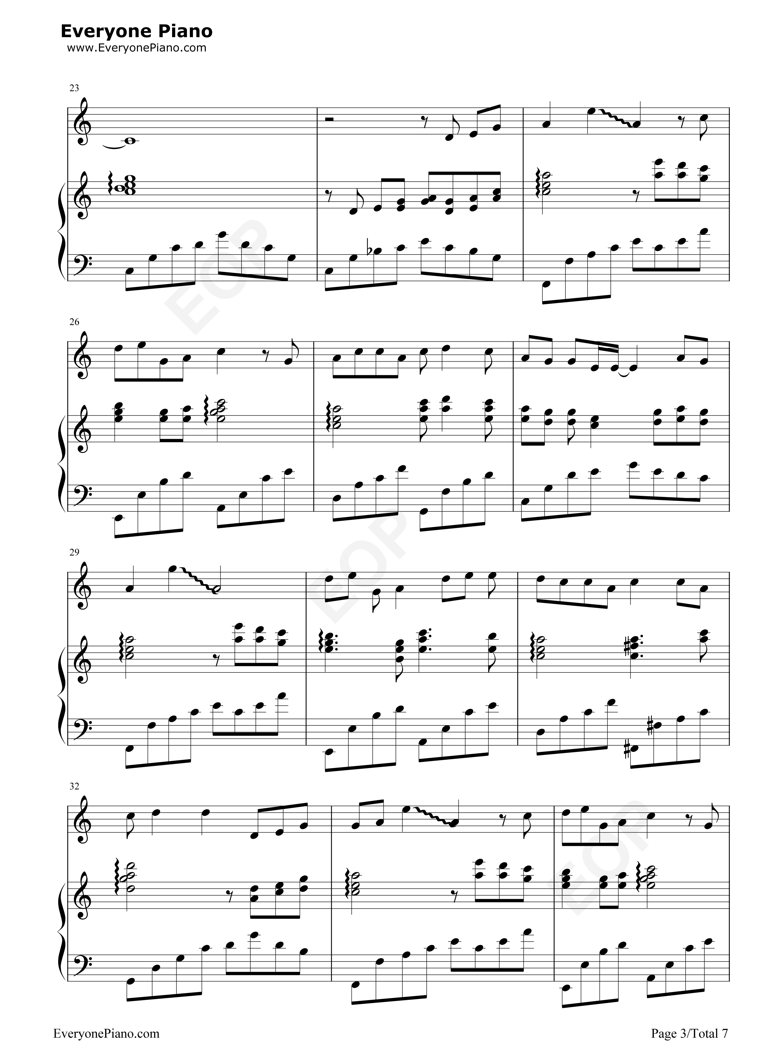 人间不值得钢琴谱_黄诗扶