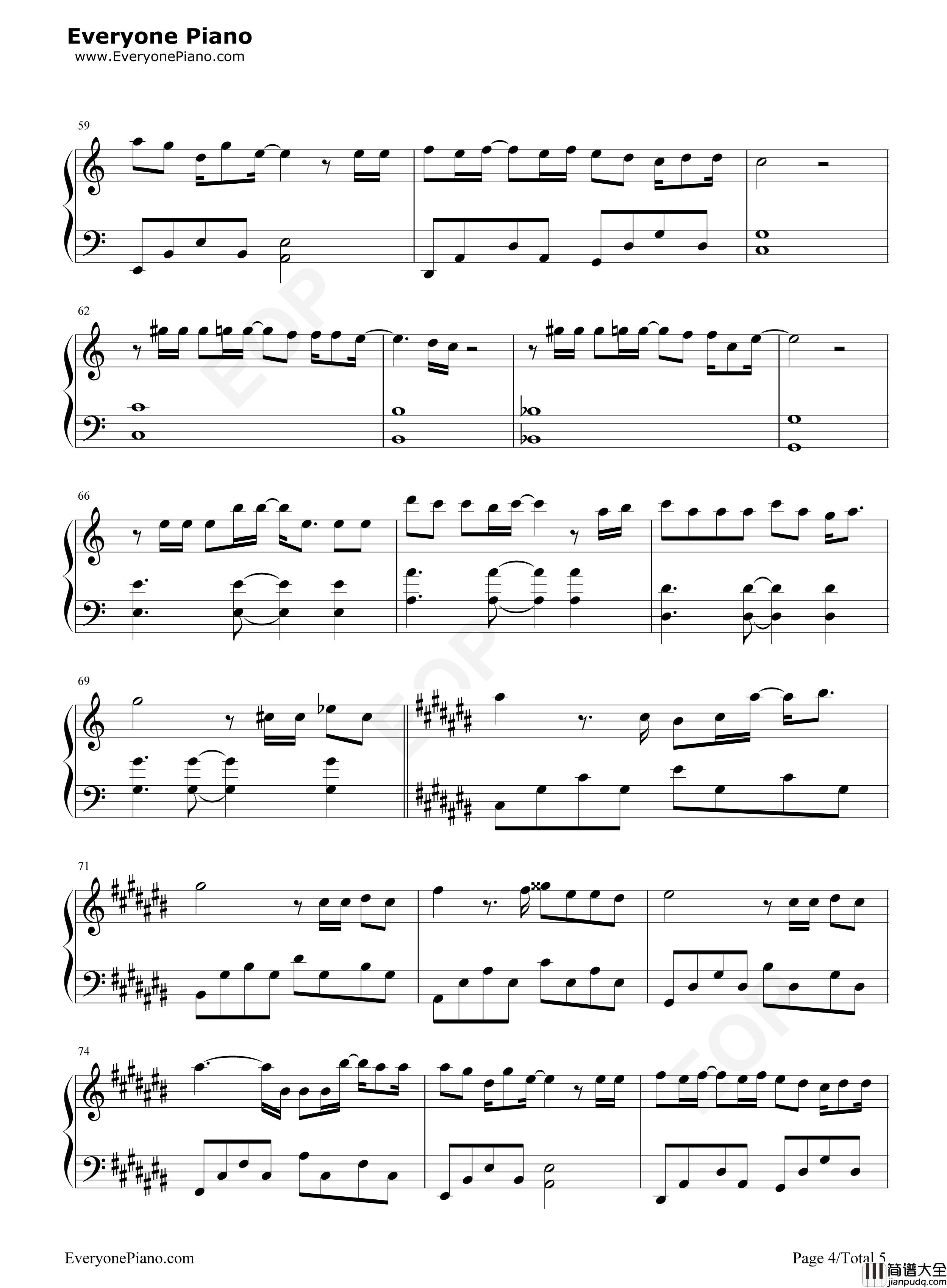 心暖心等于世界钢琴谱_华语群星